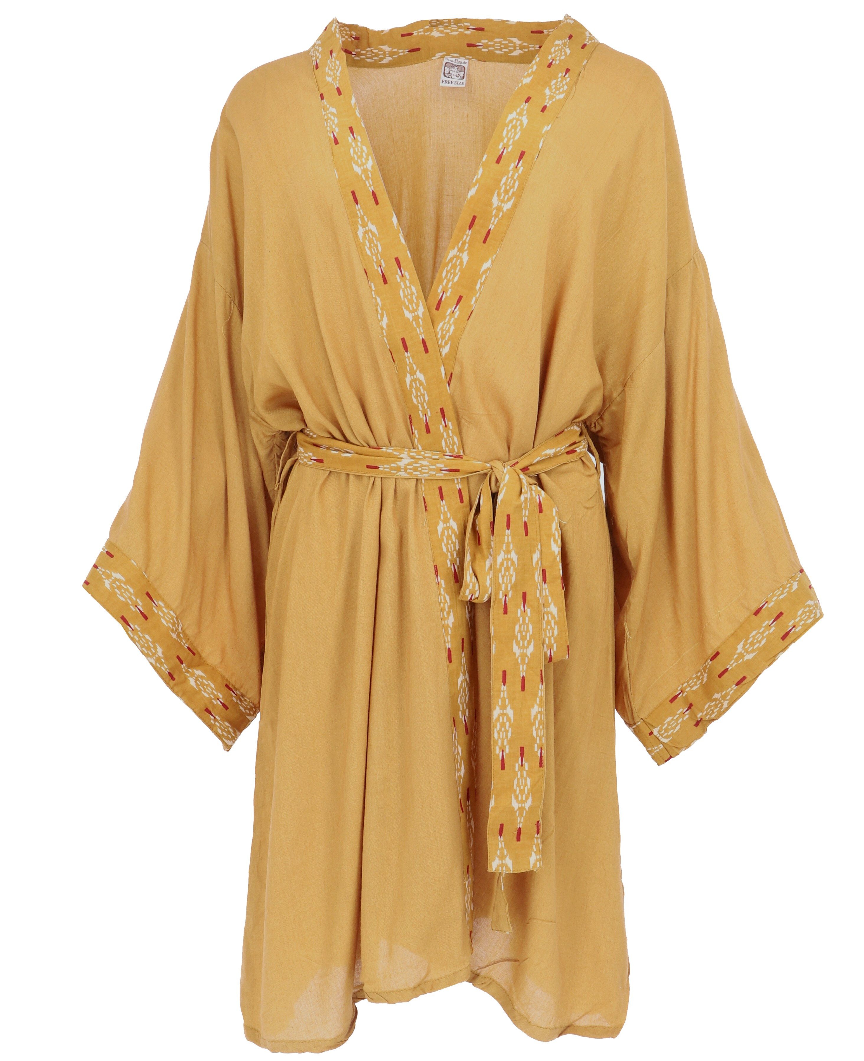 Guru-Shop Kimono Kurzer Kimono, Boho Kimonomantel günstig online kaufen