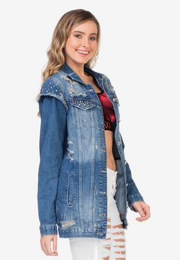 Cipo & Baxx Jeansjacke mit coolen Nietendetails