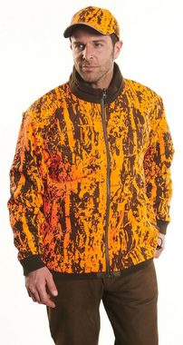 Hubertus® Hunting Outdoorjacke Wende-Fleecejacke Jagdjacke Winterjacke orange oliv warm von Oefele