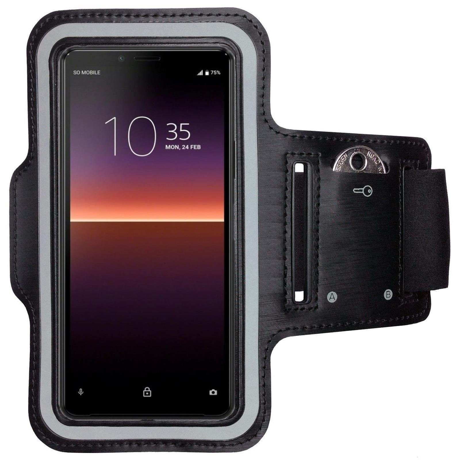 CoverKingz Handyhülle Sportarmband für Sony Xperia 10 II Armband Handy Tasche Fitness, Sport Schutzhülle Schlüsselfach Handyhülle Jogging Schutztasche Etui