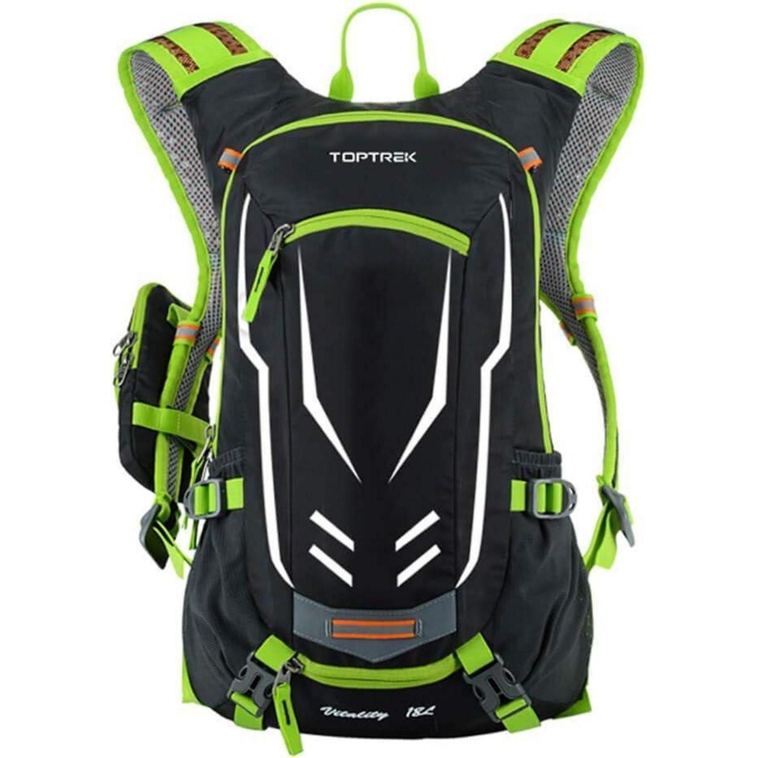 LuxusKollektion Fahrradrucksack Fahrradrucksack 18L Trinkrucksack Regenschutz MTB Grün