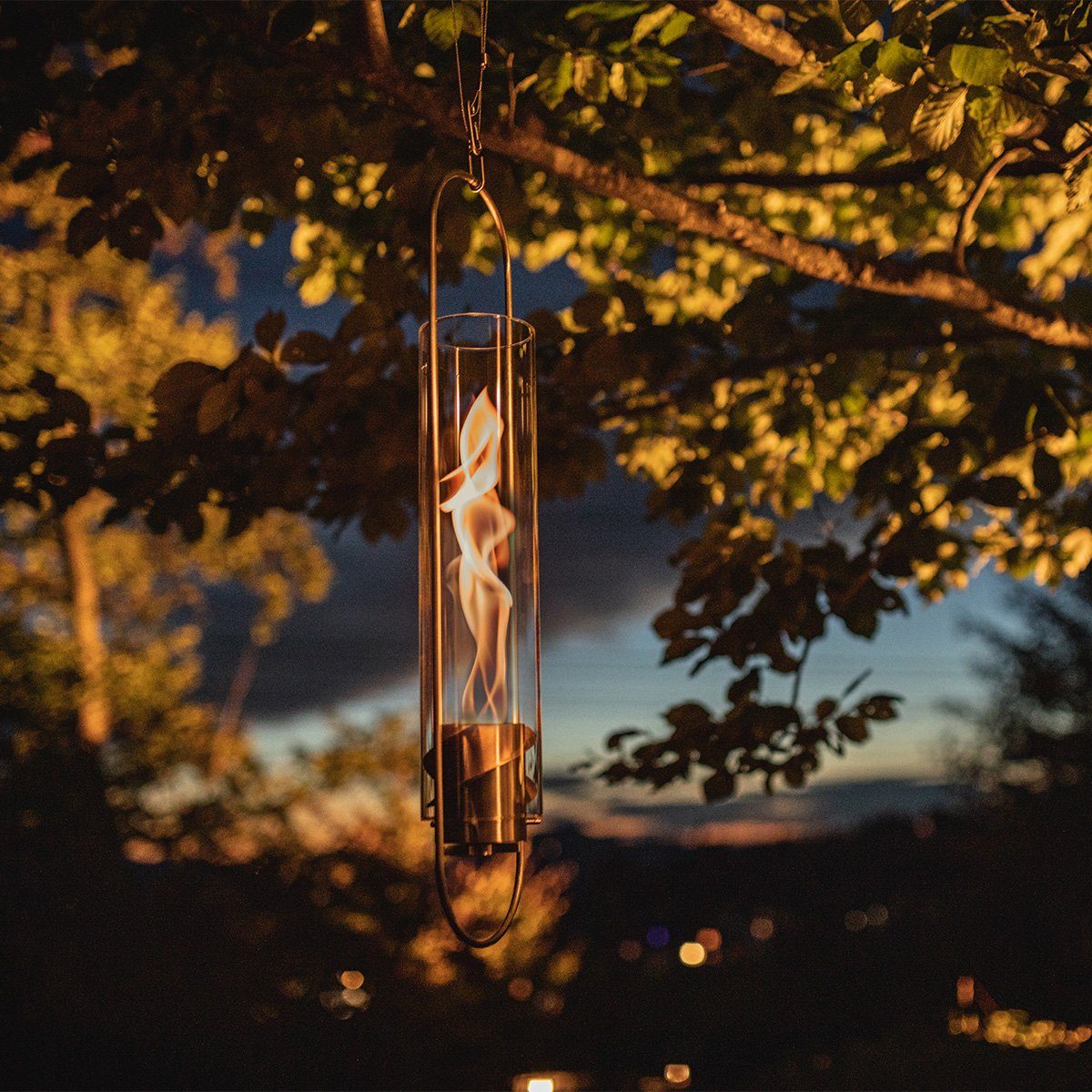 höfats Tischfeuer Hängesystem (Zubehör für SPIN Tischfeuer, Bioethanolkamin, Tischkamin, Hängelösung aus Edelstahl), für Indoor und Outdoor