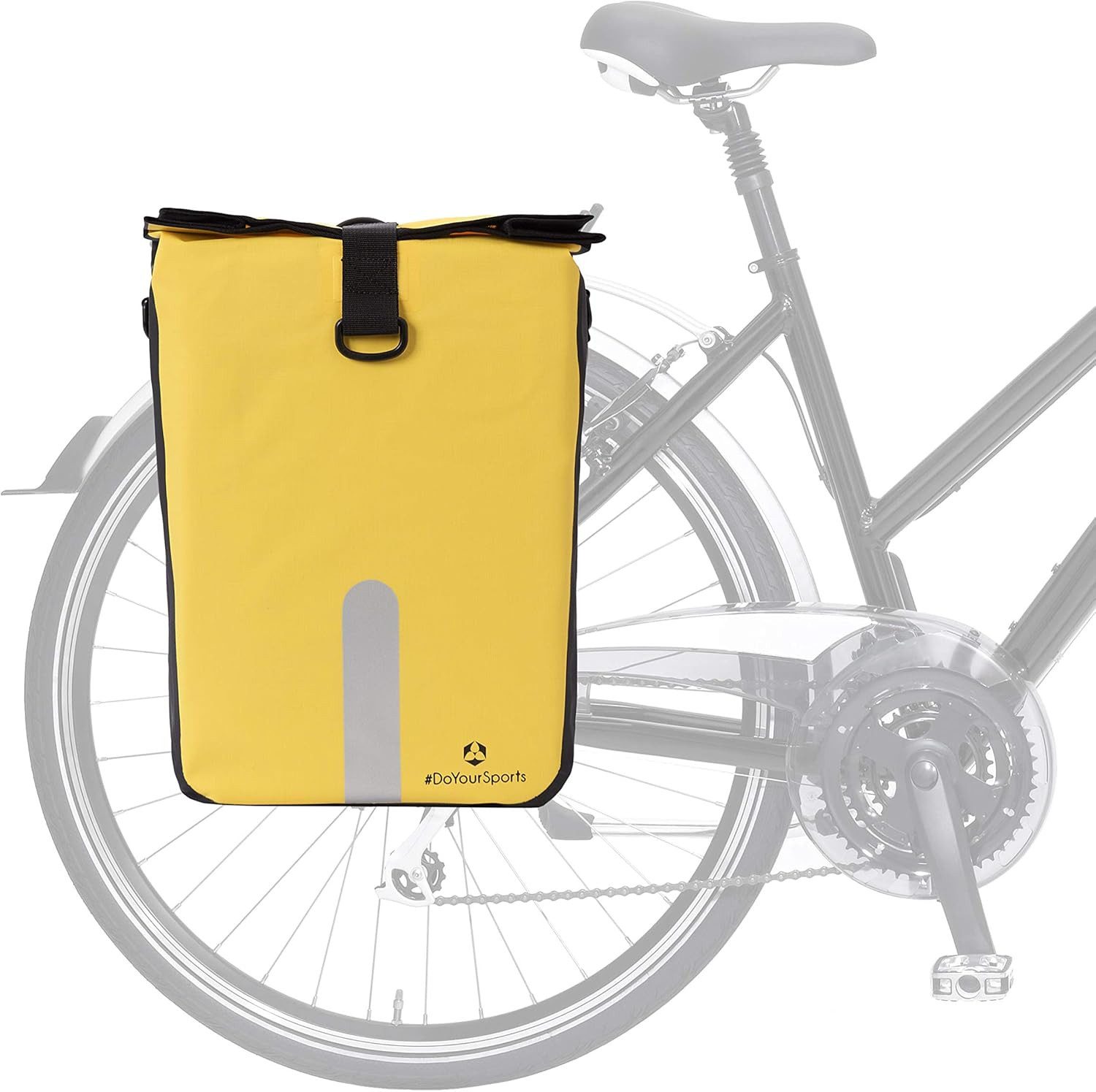 #DoYourSports Fahrradtasche (1-tlg), wasserabweisend für alle Gepäckträger mit Haltegriff Reflektor