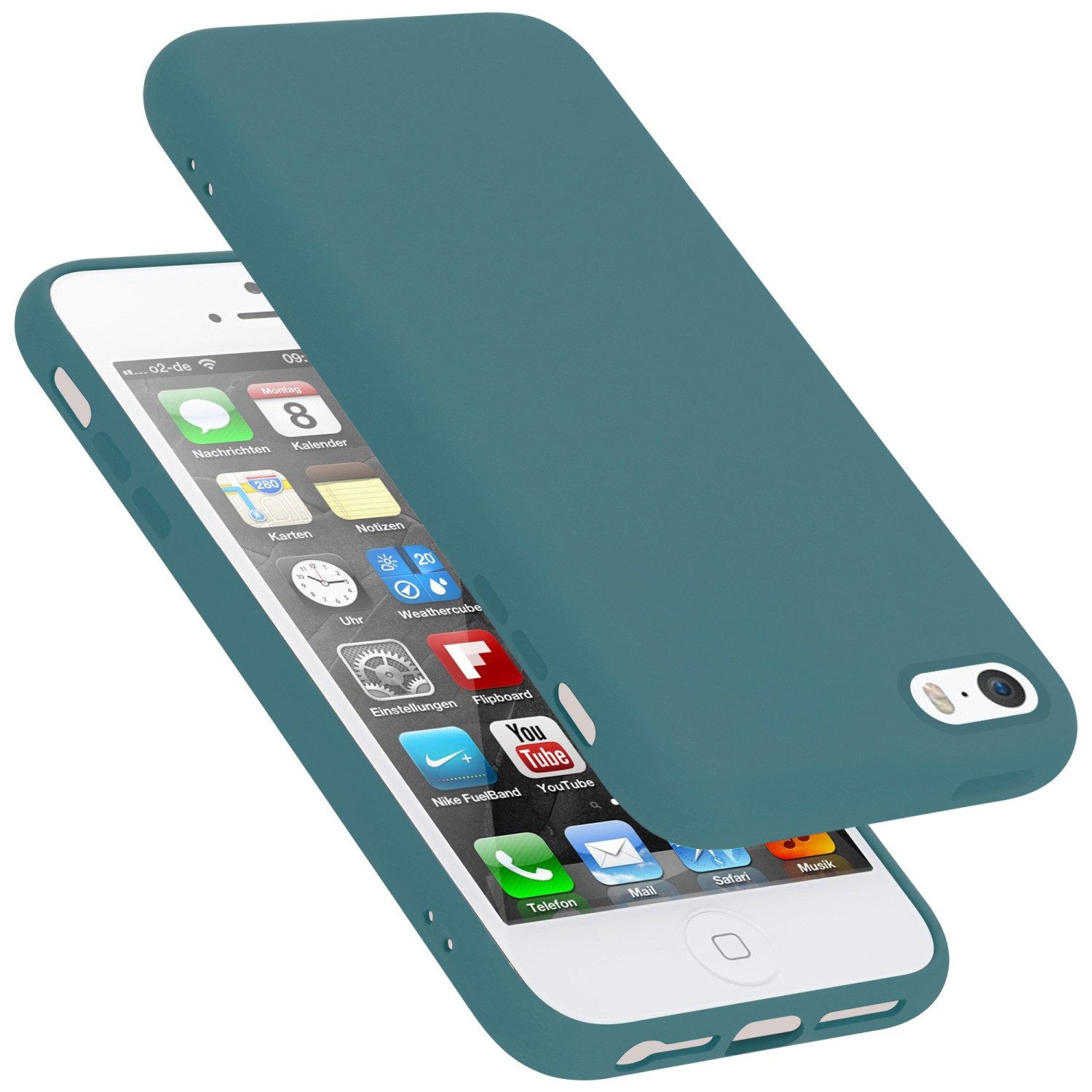 Cadorabo Handyhülle für iPhone 5 / 5S / SE 2016 Hülle Apple iPhone 5 / 5S / SE 2016, Flexible Hülle TPU Silikon Schutzhülle Back Cover Case