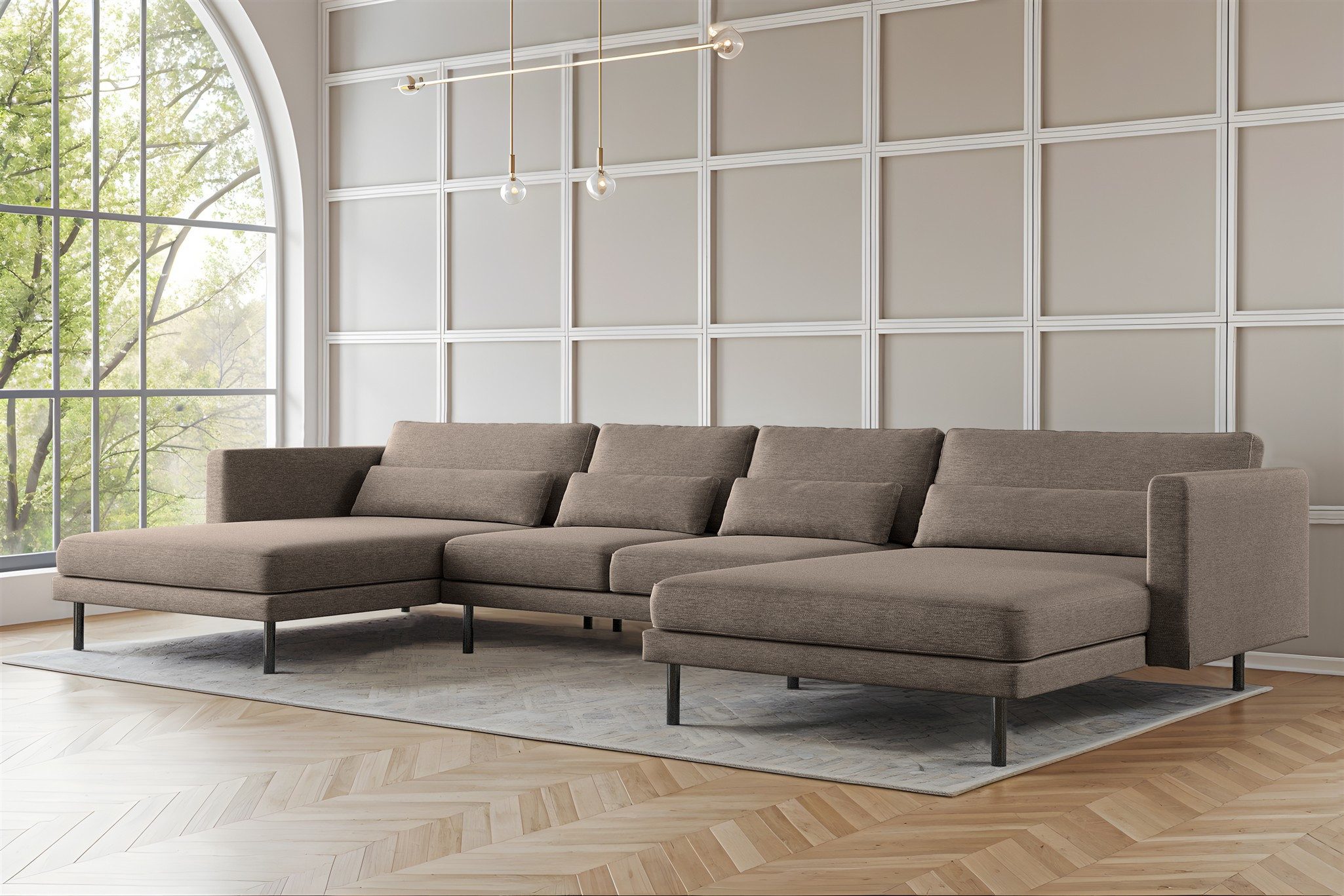 Fun Möbel Wohnlandschaft Sofa in U-Form günstig online kaufen