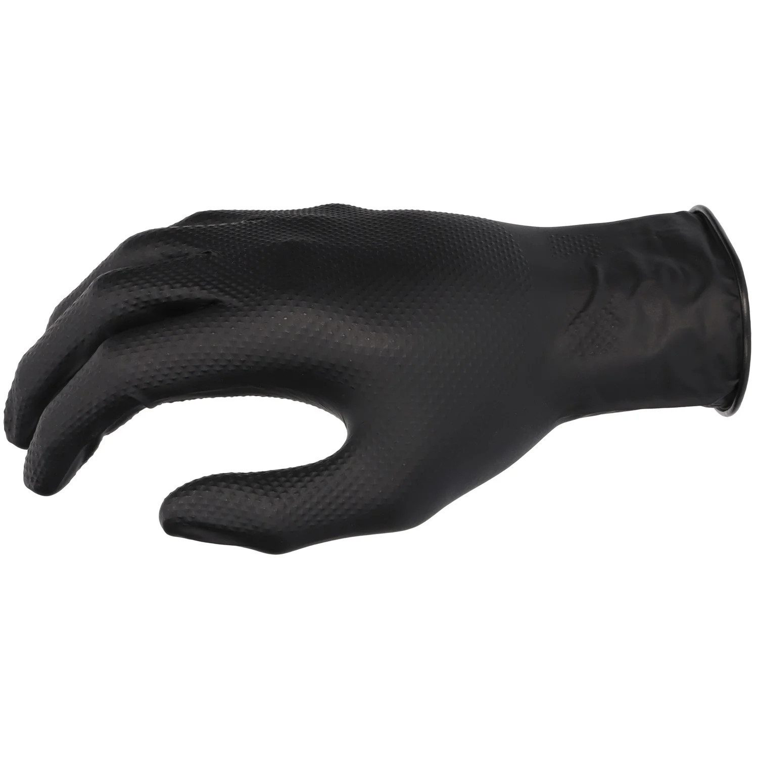 PRO FIT by Fitzner Einweghandschuhe Nitril Einweghandschuhe, Diamant,24 cm, schwarz, 50 St. Gr. 8–11