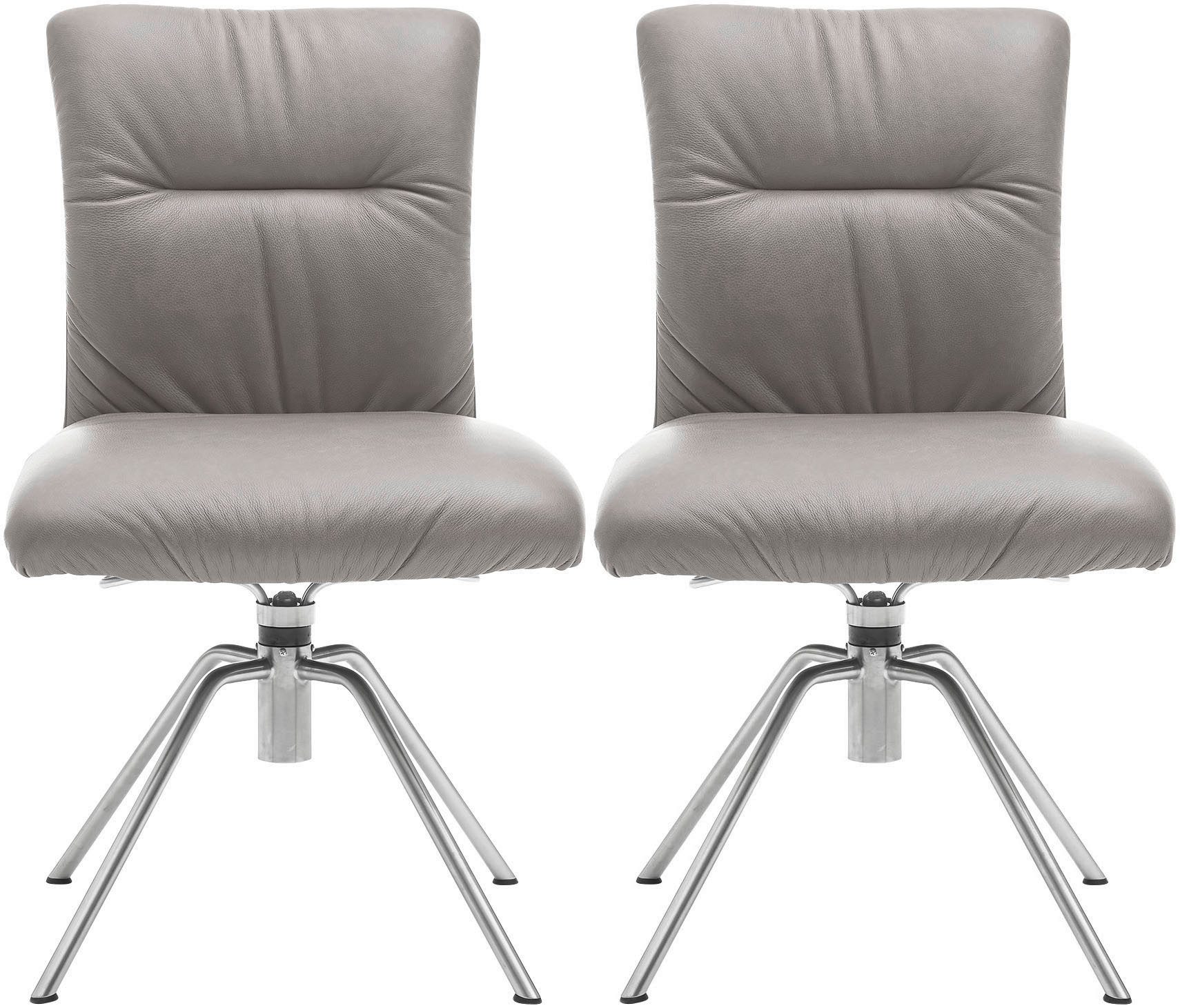 Musterring Polsterstuhl Helmond 6600 (Set, 2 St), Gestell Edelstahl, drehbar, besonders leger gepolster, ohne Armlehne