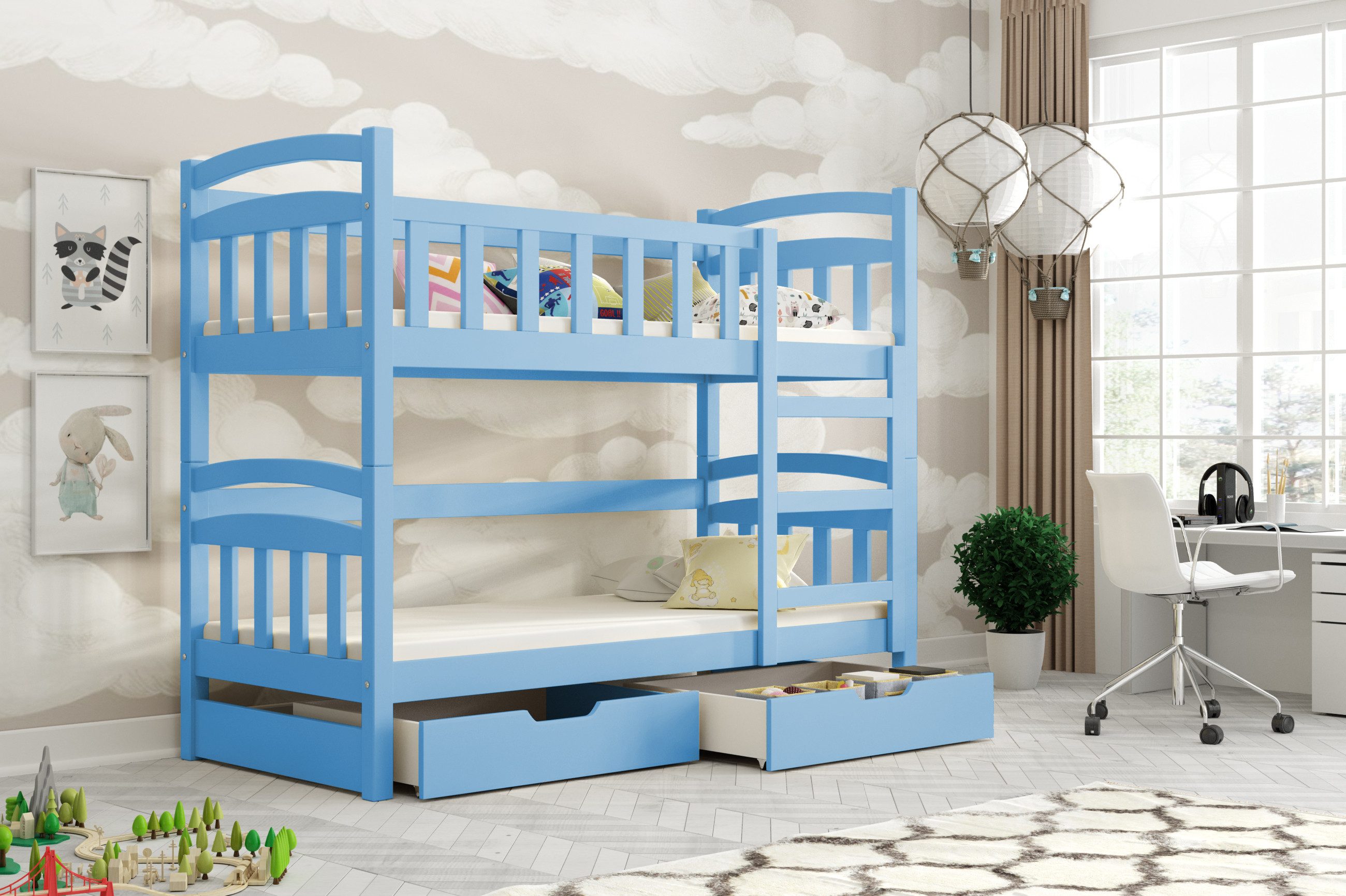 thematys Hochbett Etagenbett Stockbett mit Rausfallschutz günstig online kaufen