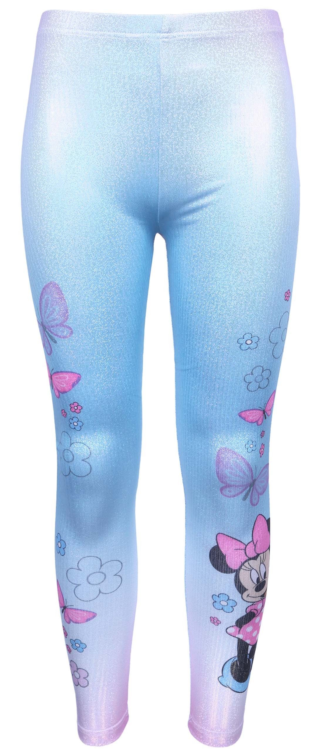 7/8-Leggings Blaue, schimmernde Mädchenleggings Minnie Mouse 7 Jahre