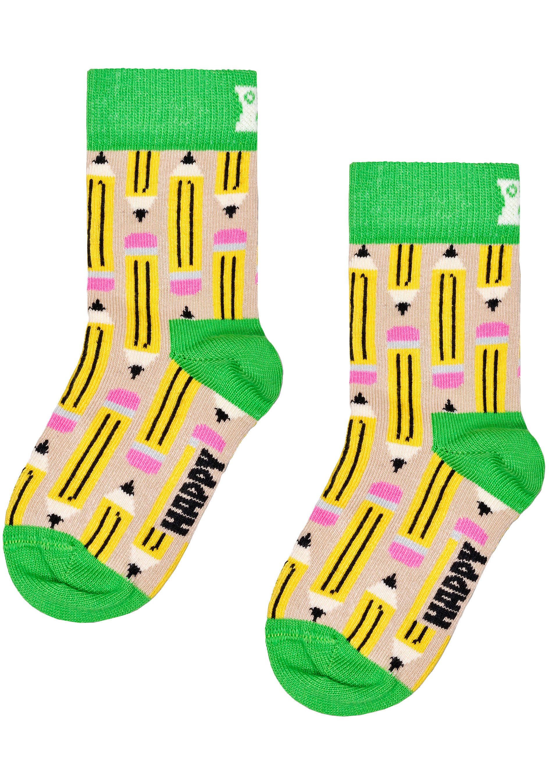 Happy Socks Socken Back to School (3er Pack) mit unterschiedlichen Motiven