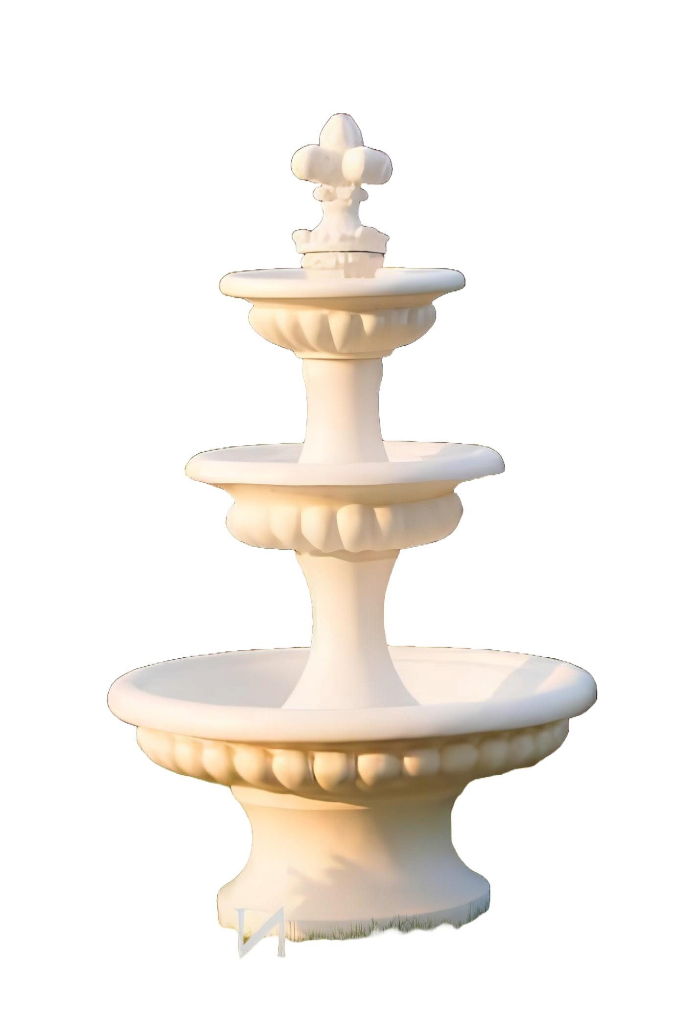 Xlmoebel Gartenbrunnen Eleganter Steinbrunnen mit klassischem Design für Garten und Teich, (Artikel PETRA 3), Hergestellt in Europa
