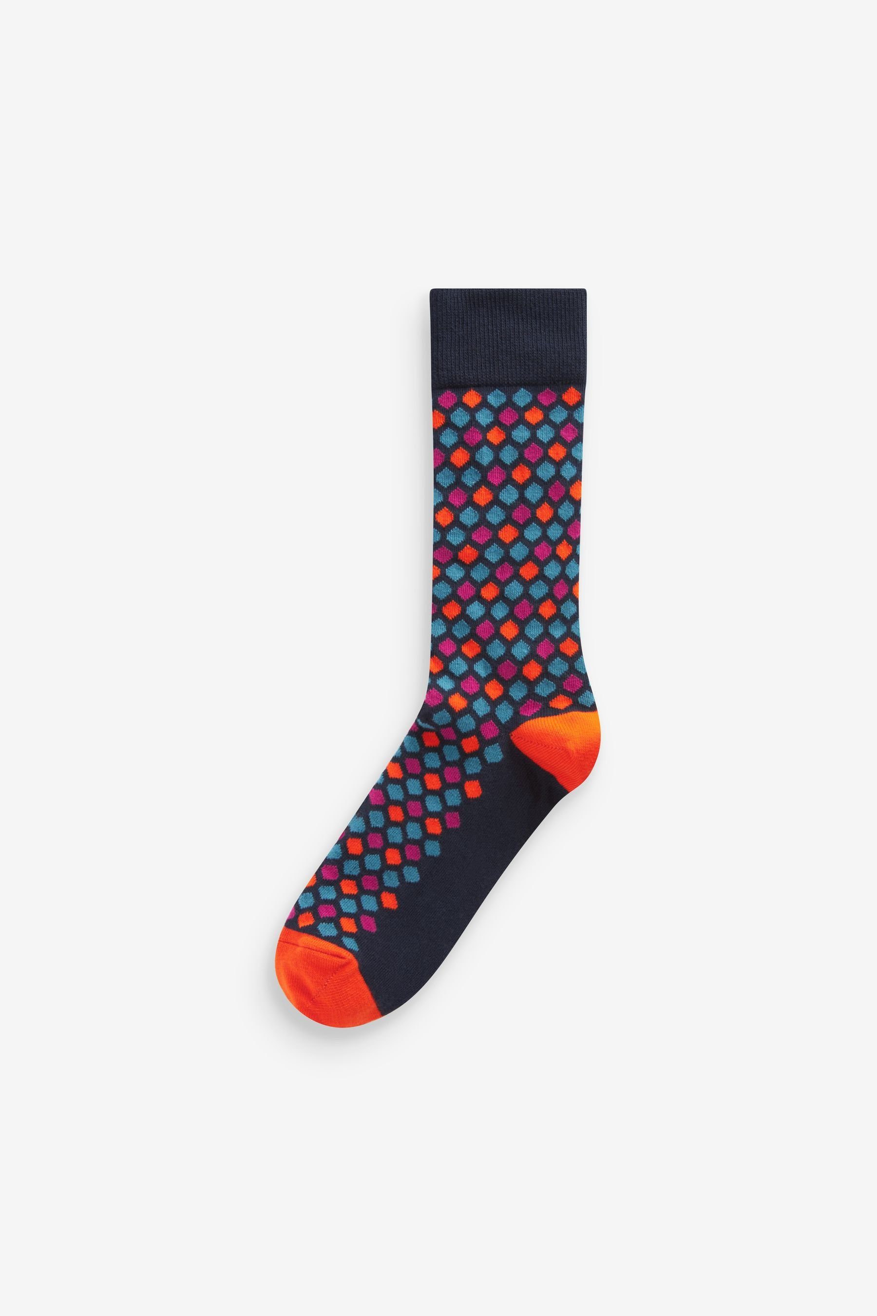 Socken Next Stripe Kurzsocken Bright (8-Paar) im 8er-Pack Geo Gemusterte