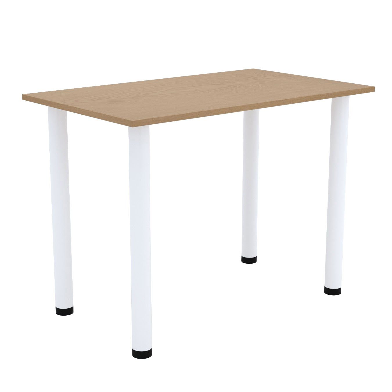 AKKE Esstisch, PVC Eiche Bürotisch mit Küchentisch hell Beinen 2mm weißen Esszimmertisch
