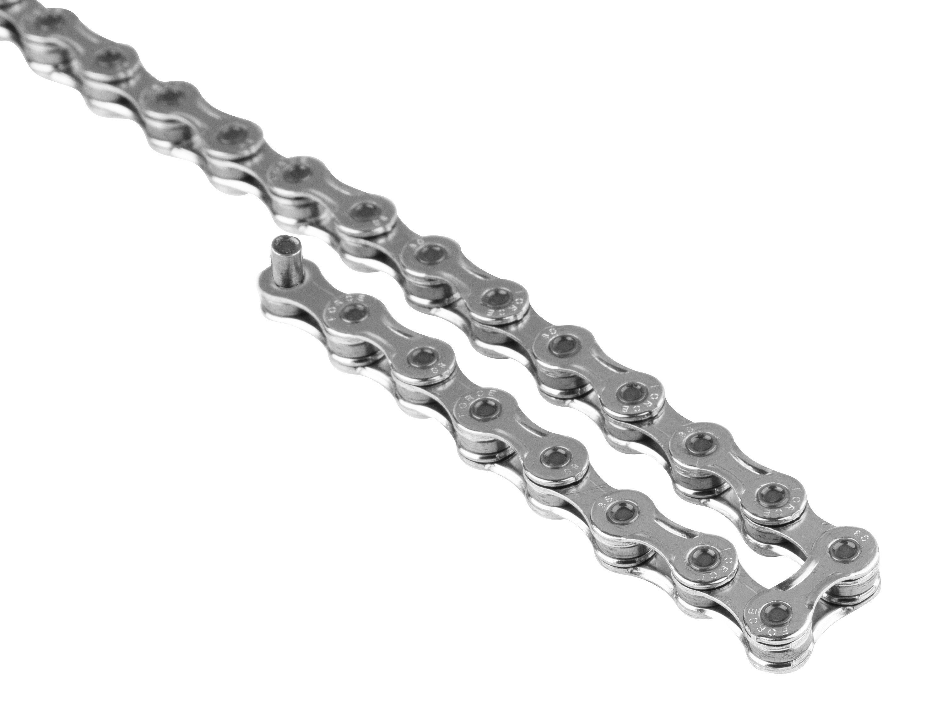 FORCE Велосипедні ланцюги chain FORCE P8001 8 speed silver OEM