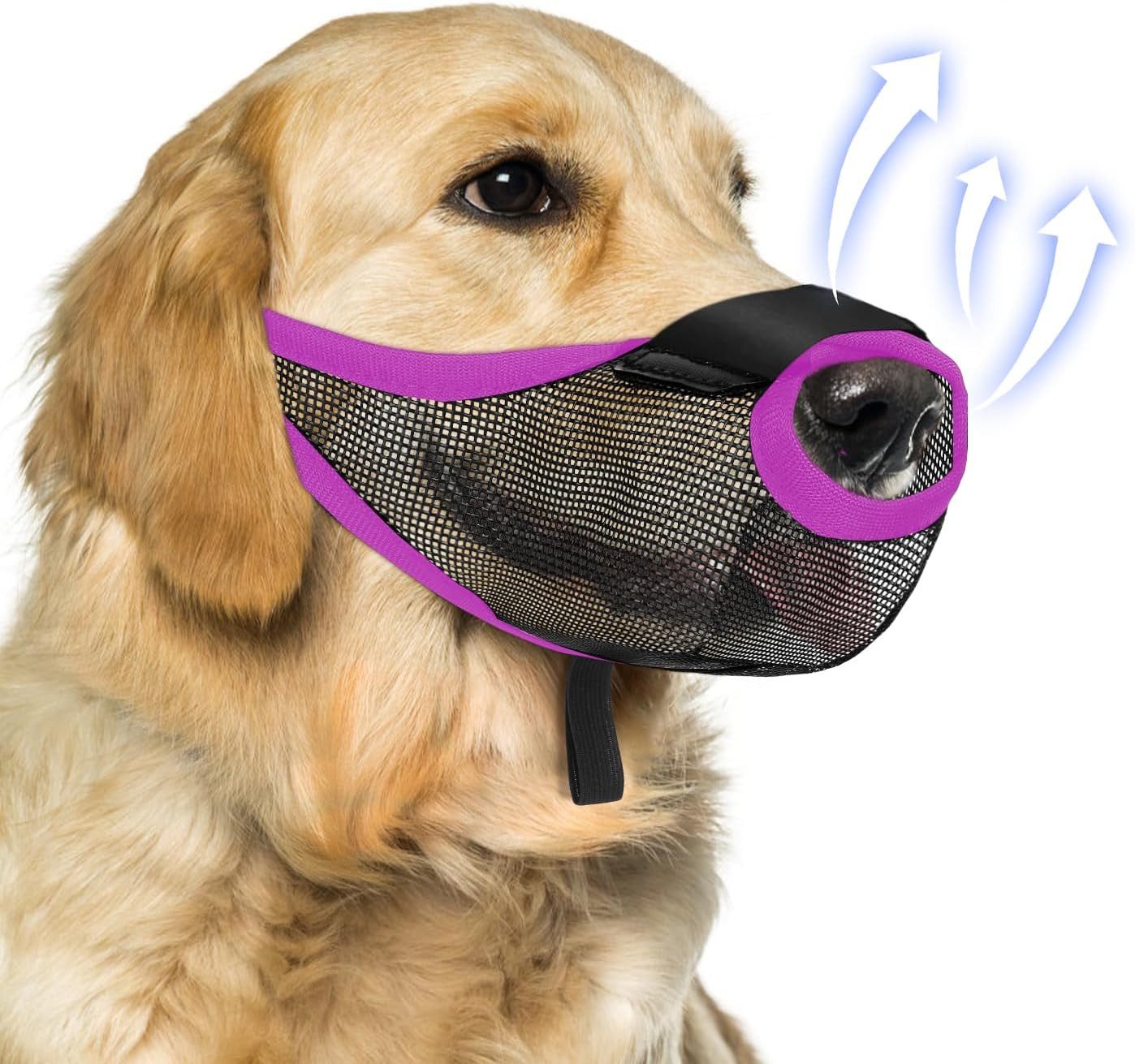 Ledander Maulkorb Atmungsaktiver Hundemaulkorb, weicher Netz-Hundemaulkorb, Maulkorb für große Hunde, Beißschutz, Leckschutz