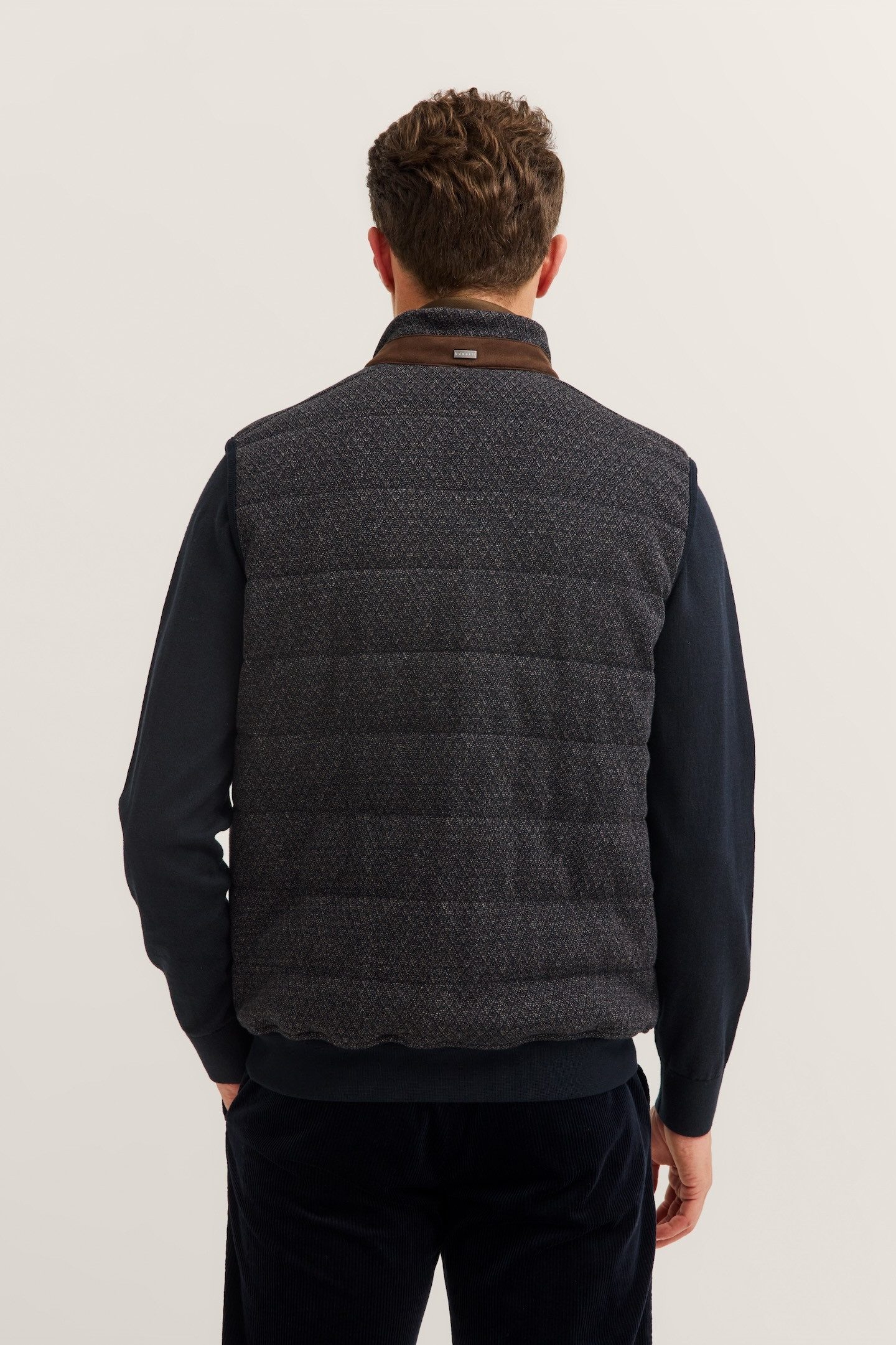 bugatti Sweatweste Regular Fit mit Stehkragen aus einem Baumwollmix