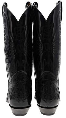 FB Fashion Boots CARLOS PATA Schwarz Cowboystiefel Rahmengenähte Herren Westernstiefel.