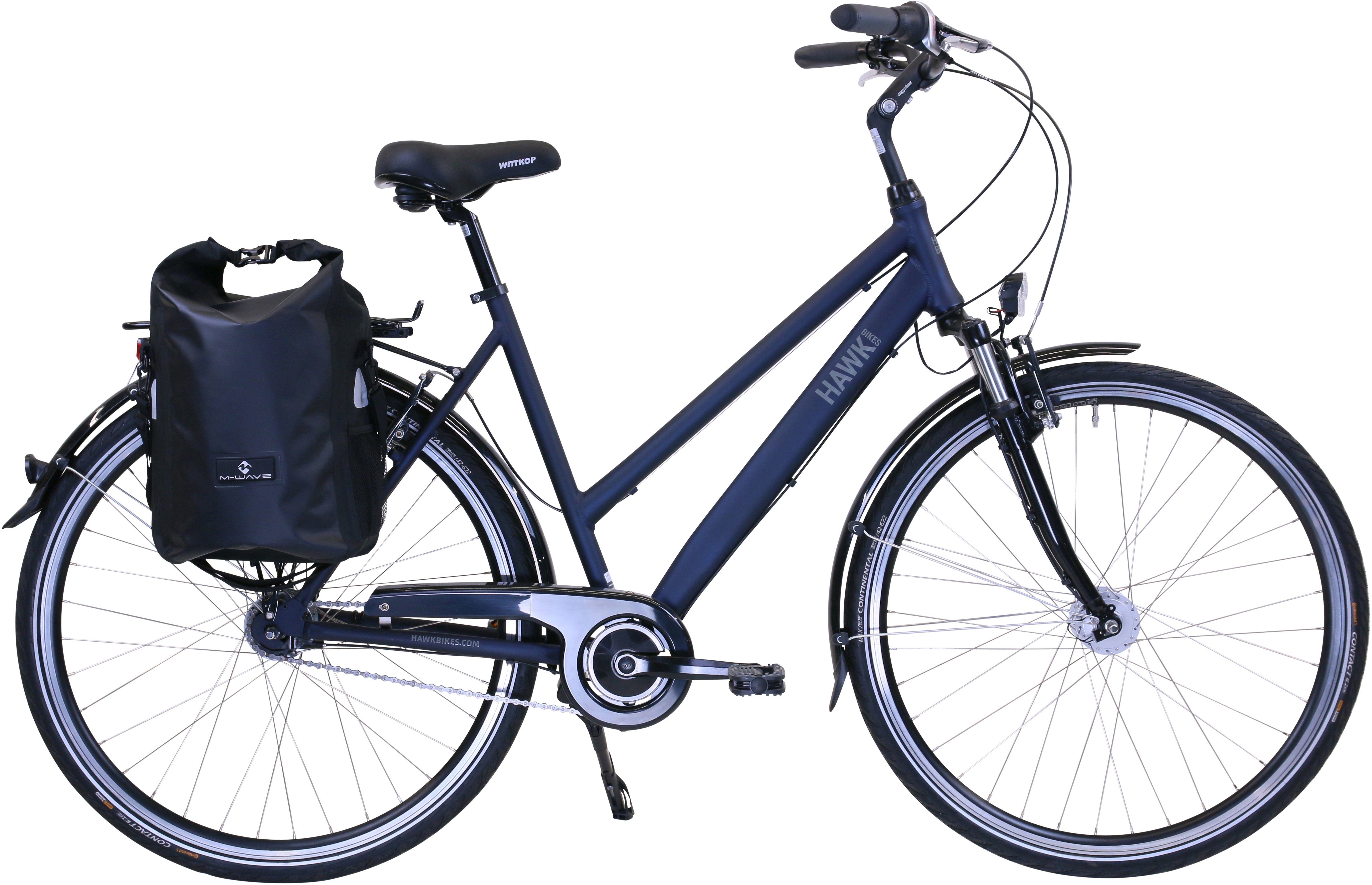 HAWK Bikes Cityrad HAWK Citytrek Lady Deluxe Plus Ocean Blue, 7 Gang Shimano Nexus Schaltwerk | Citybikes
