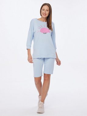 MONACO blue WEEKEND Sweatshirt 3/4-Arm-Shirt figurumspielend mit Ice Cream-Motiv mit Ice Cream Motiv