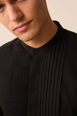 Next Langarmhemd Slim Fit Anzughemd mit Falten und Sportmanschetten (1-tlg)