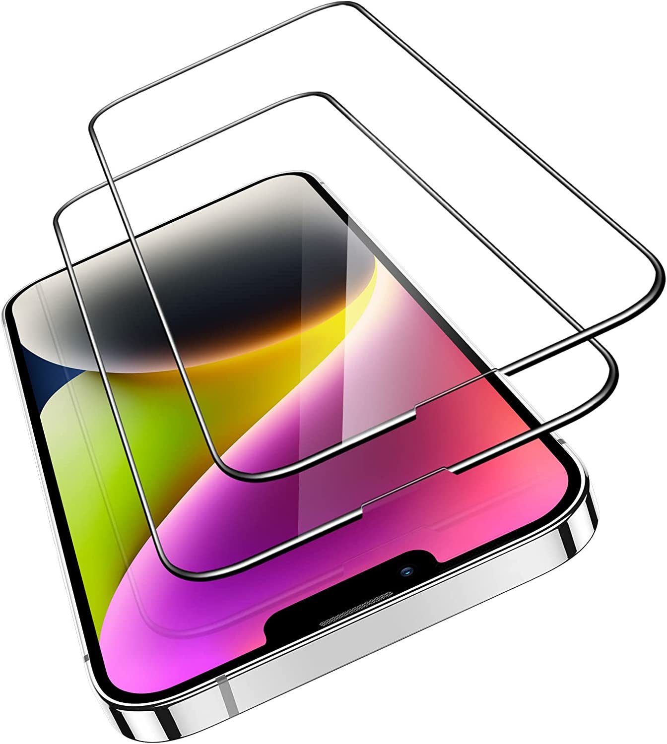 MSM Schutzfolie 2X 6D Schutzglas Panzerglas für iPhone 14 Display Full Screen 9H