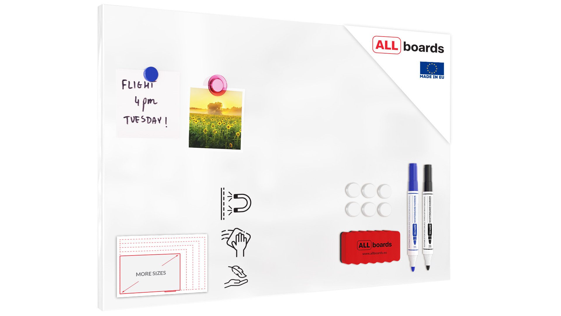 ALLboards Magnettafel ALLboards Metallische Magnettafel Rahmenlos günstig online kaufen