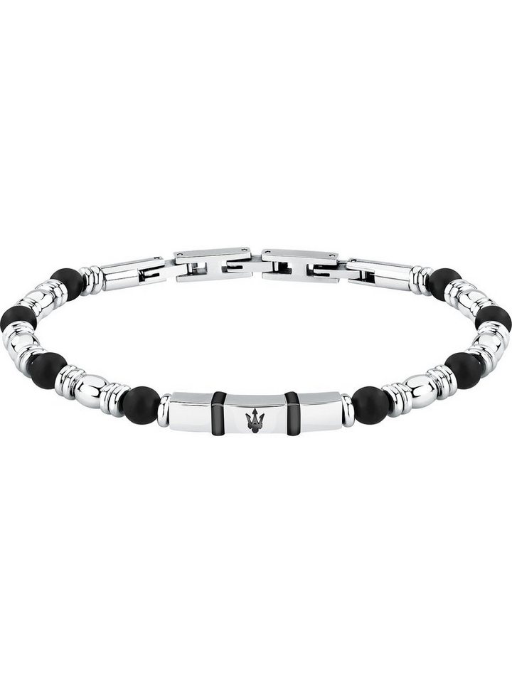 MASERATI Edelstahlarmband Maserati Herren-Armband Edelstahl Farbstein