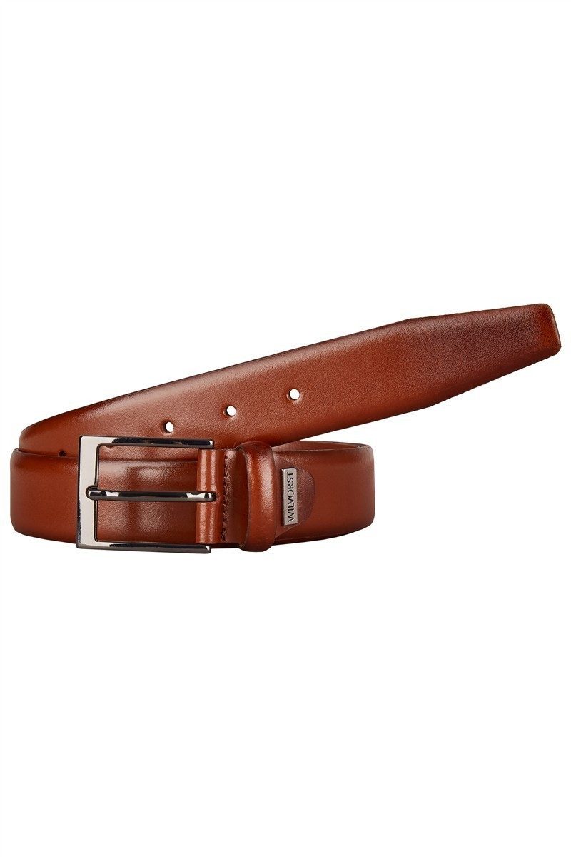 Wilvorst Ledergürtel Wilvorst GÜRTEL Herren Anzug-Gürtel Glattleder Cognac