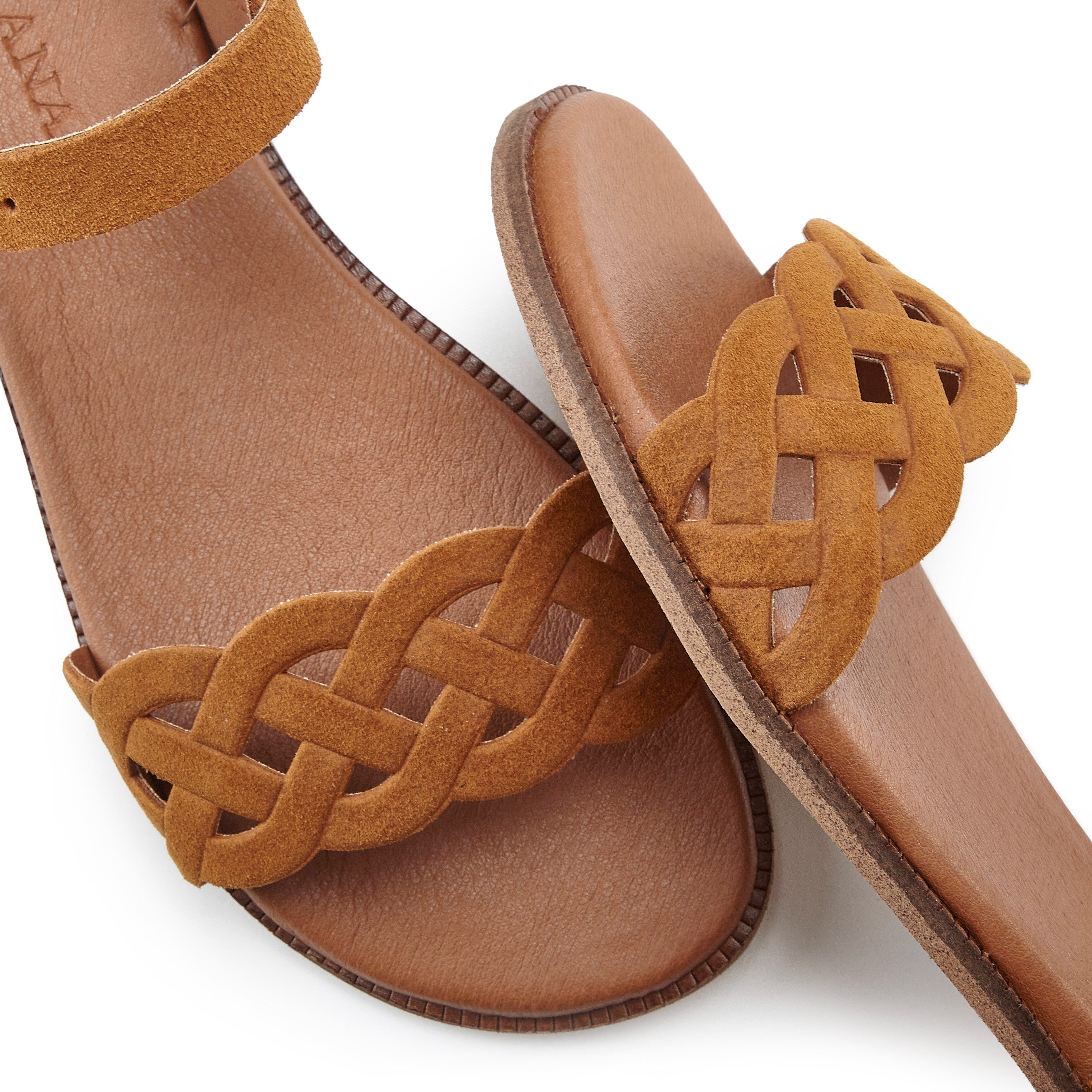 LASCANA Sommerschuh Sandale Sandalette, Sommerschuh aus Leder mit Cut-Outs und weicher Innensohle – Bild 5 von 5