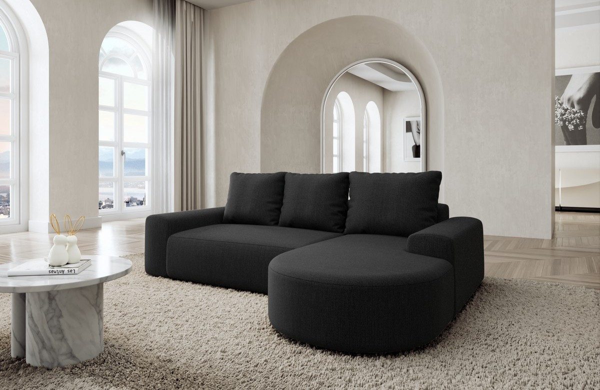 Sofa Dreams Ecksofa Stoff Ecksofa Gomera L Form kurz, Ottomane, Zierkissen, L-kurz Form, Ecksofa