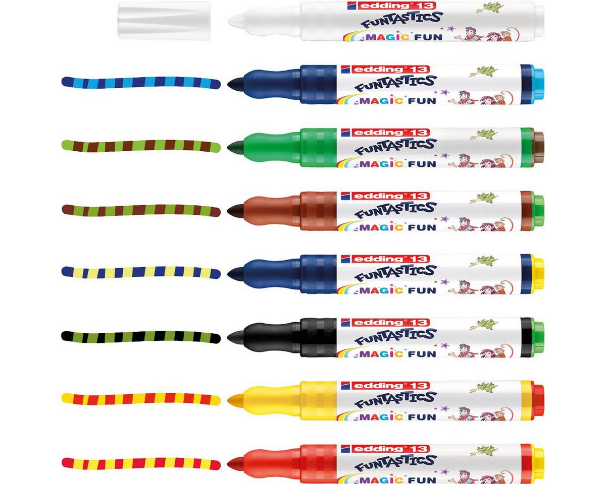 Thumbnail - edding Filzstift edding 4-13-8-099 8 edding FUNTASTICS e-13 Filzstifte farbsortiert