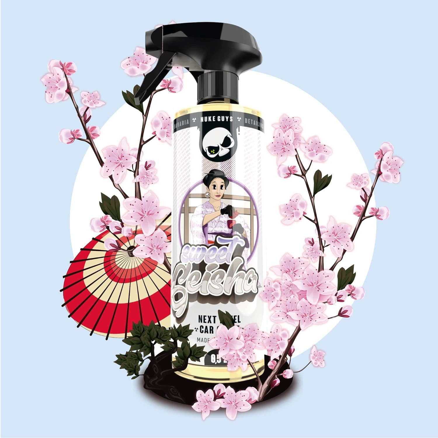 Nuke Guys Raumduft Autoduft Nuke Guys Duftspray 100ml + Anhänger duftlos SKULL (2-St), Car Scent - Duftanhänger - Sprayflasche - Handschuhfach Größe