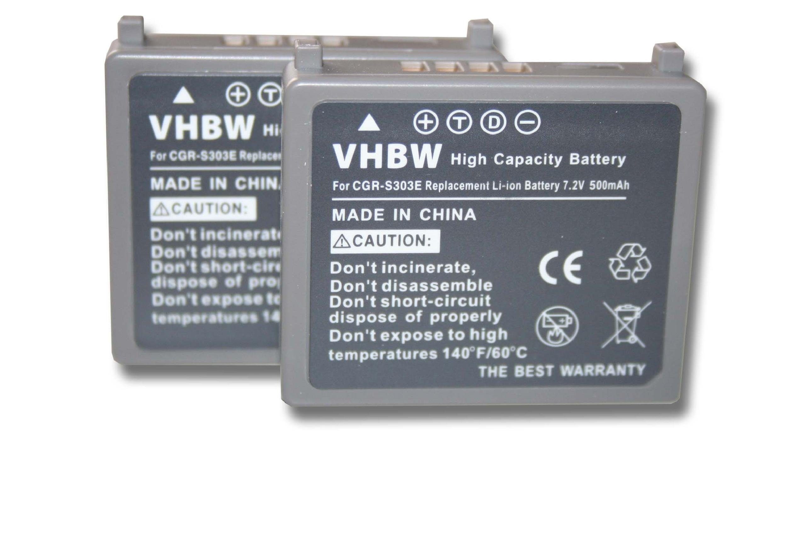 vhbw Kamera-Akku passend für 850 SDR-S100EG-S, SDR-S150, SDR-S100, mAh 7,2V, Camcorder SDR-S150EG-S, SDR-S200 Panasonic Li-Ion) Digital / Kamera (850mAh