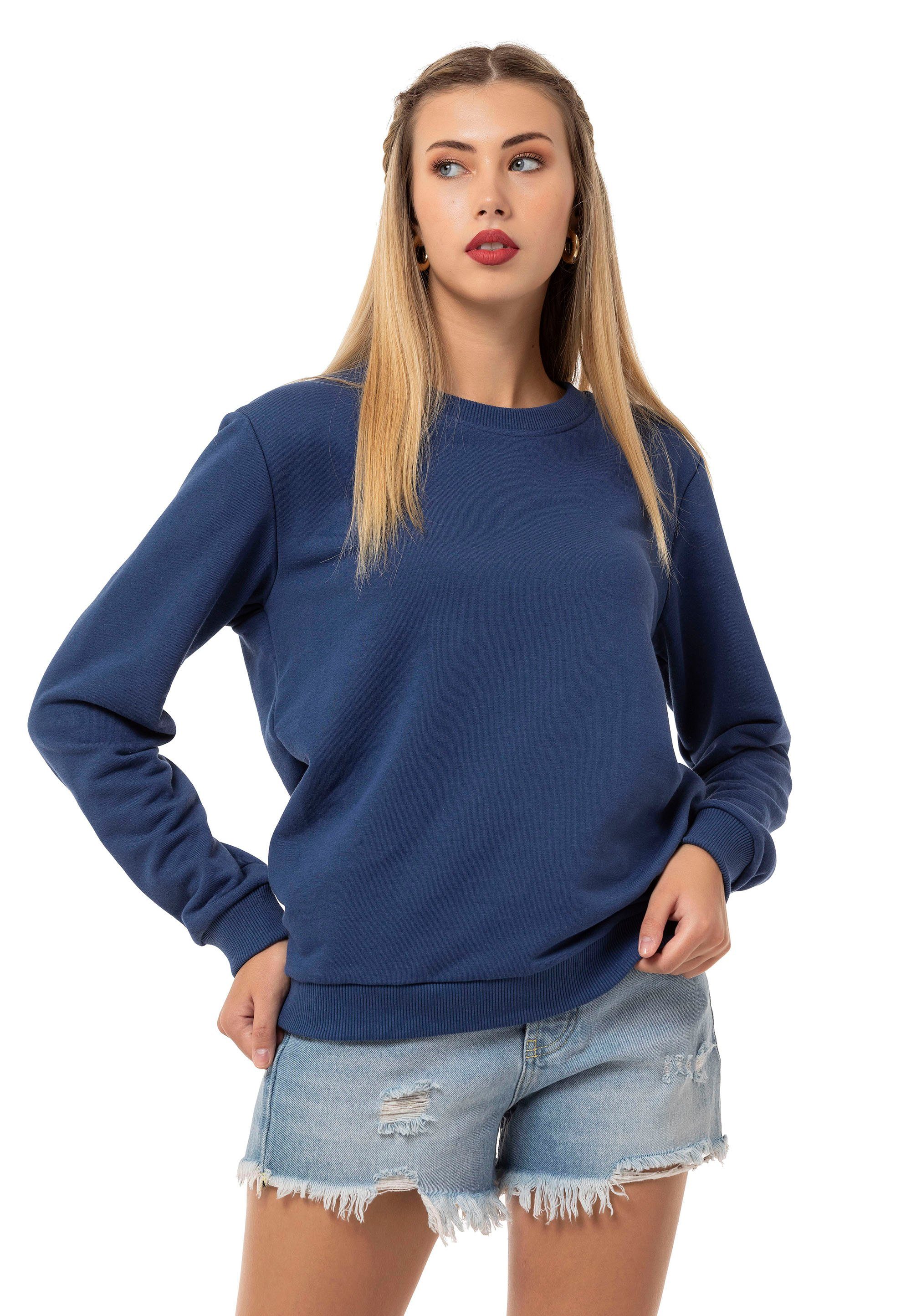 RedBridge Sweatshirt Rundhals Pullover Premium Qualität Indigo