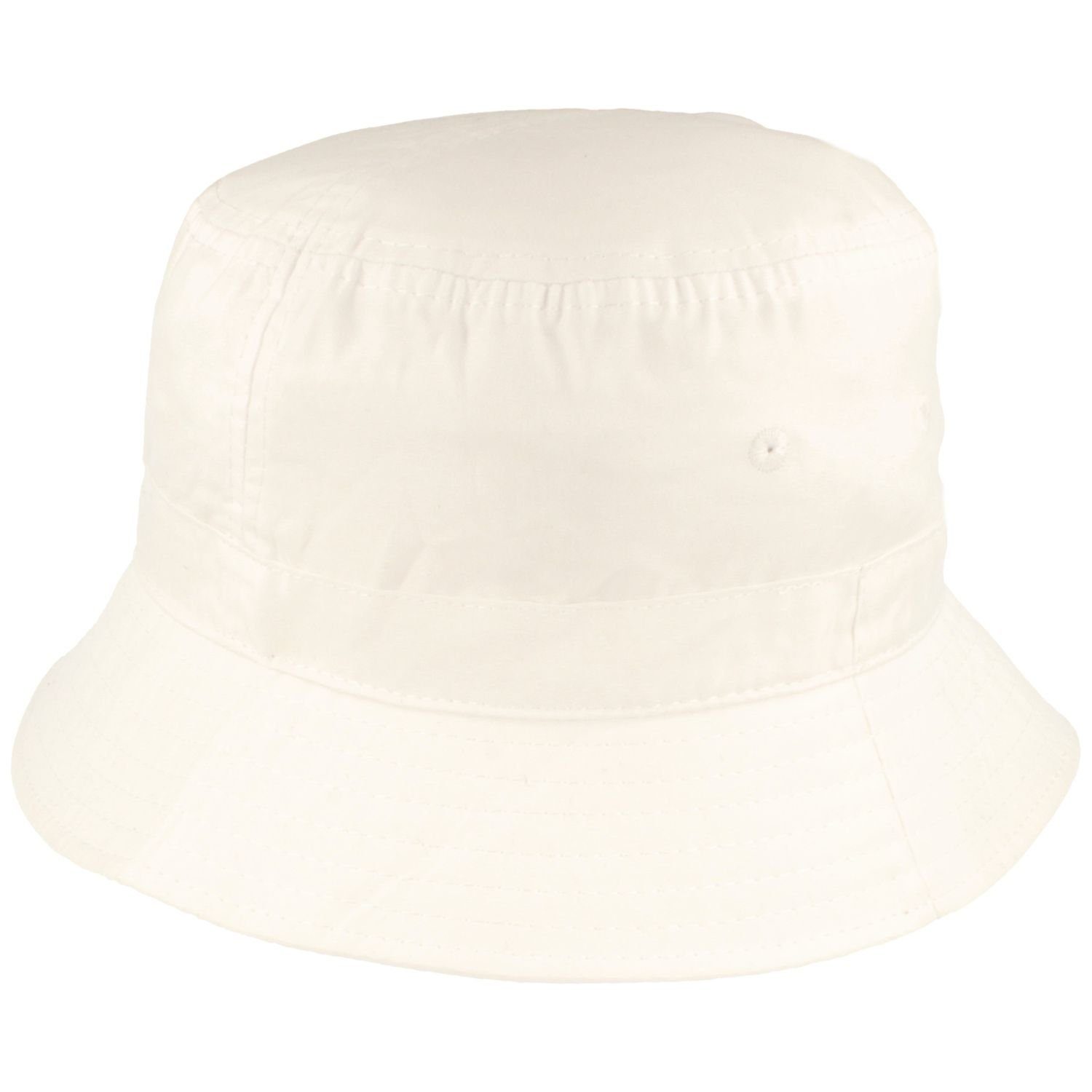 Breiter Fischerhut Fischerhut Bucket Hat uni UV 40+ weiss