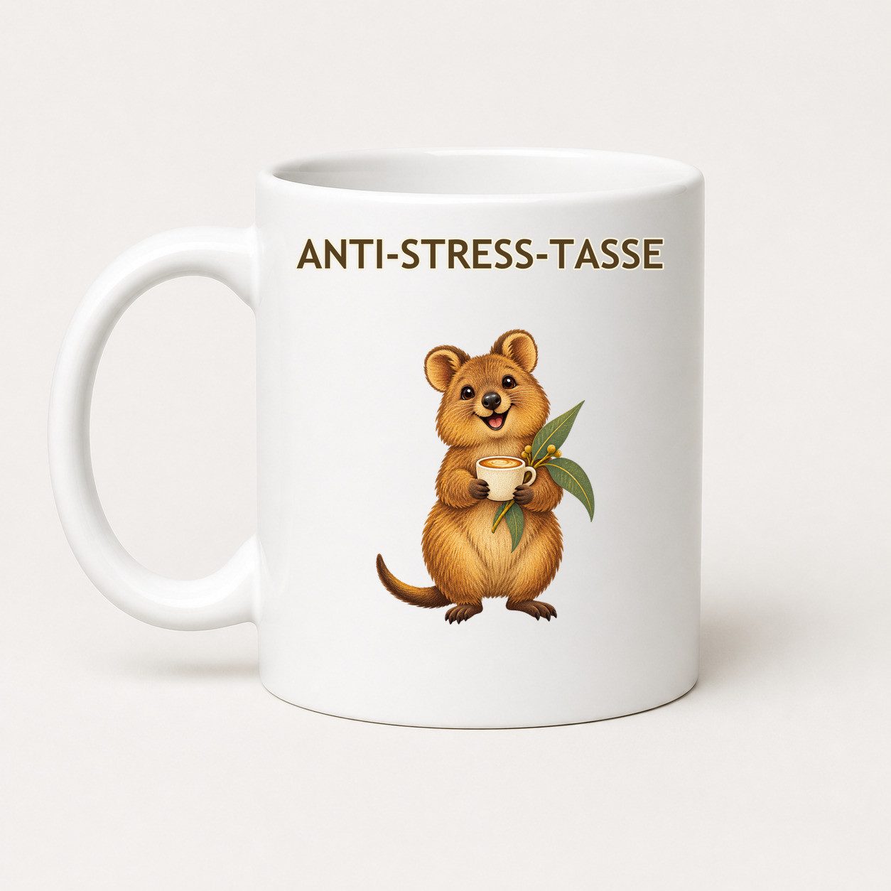 WS-Trend Tasse Anti-Stress-Tasse Quokka 325 ml, Keramik