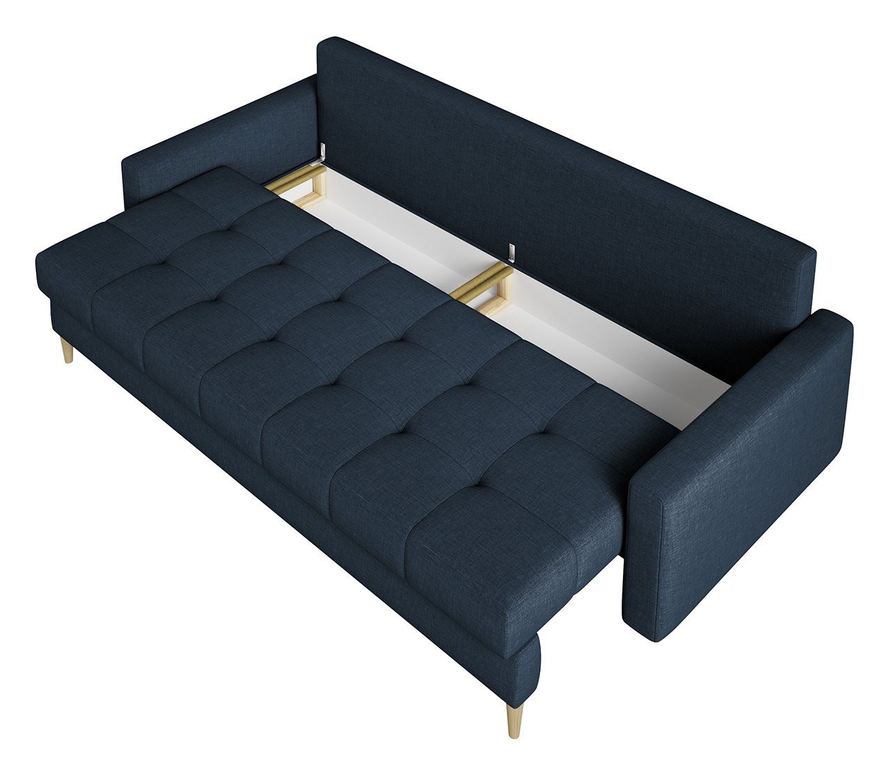 Schlaffunktion Relaxfunktion, mit Scandi, mit MÖBEL MKS Marineblau und Bettkasten Sofa