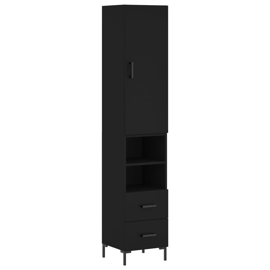 vidaXL Highboard Highboard Schwarz 34,5x34x180 cm günstig online kaufen