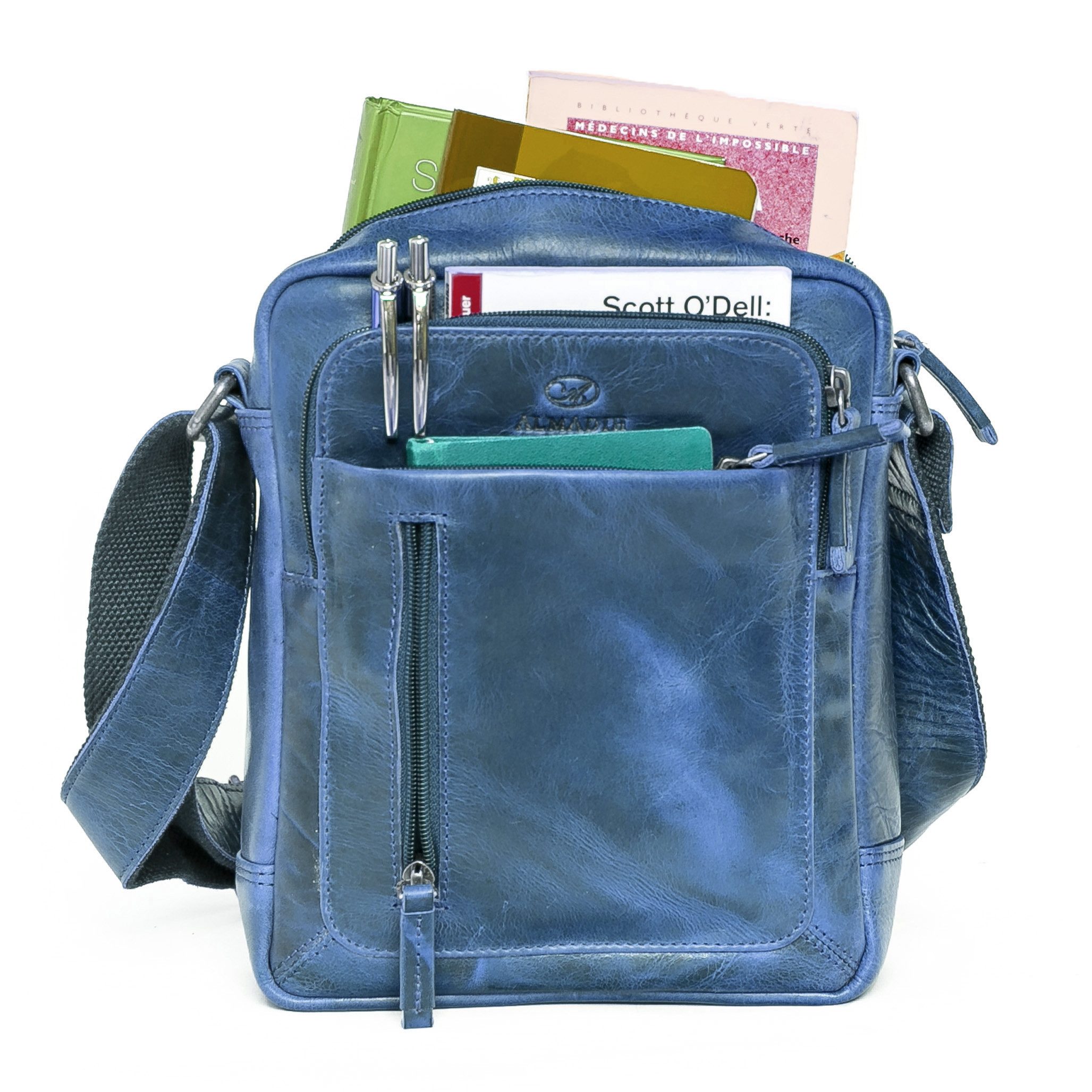 ALMADIH Umhängetasche Leder Herren klein FINN Ledertasche – Kompakte Messen günstig online kaufen