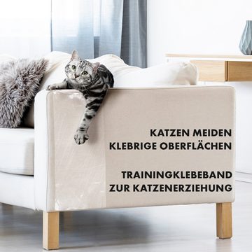 Sofaschoner Katzen Kratzschutz, Möbelschutz, Selbstklebende Kratzfolie Kubus, Transparent, 15 m x 10 cm
