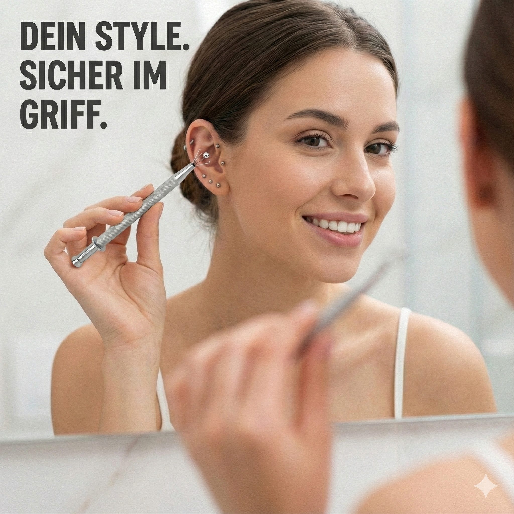 May Piercing-Set Kugelhalter - Kugelhalterpinzette - Piercing Pinzette - Piercing