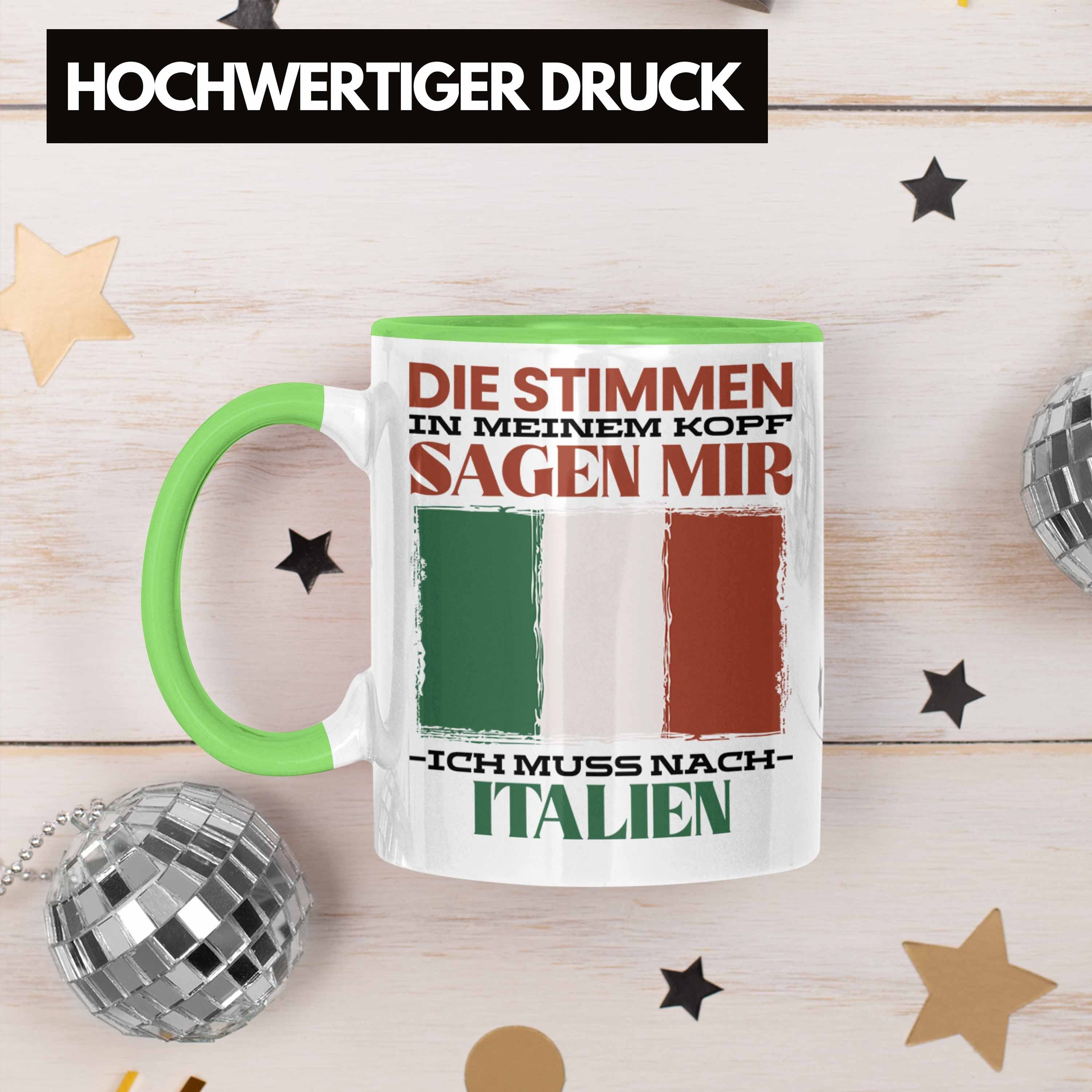 Spruch Urlaub Geschenkidee Trendation Grün Geschenk Heimat Italien Italiener Tasse Tasse