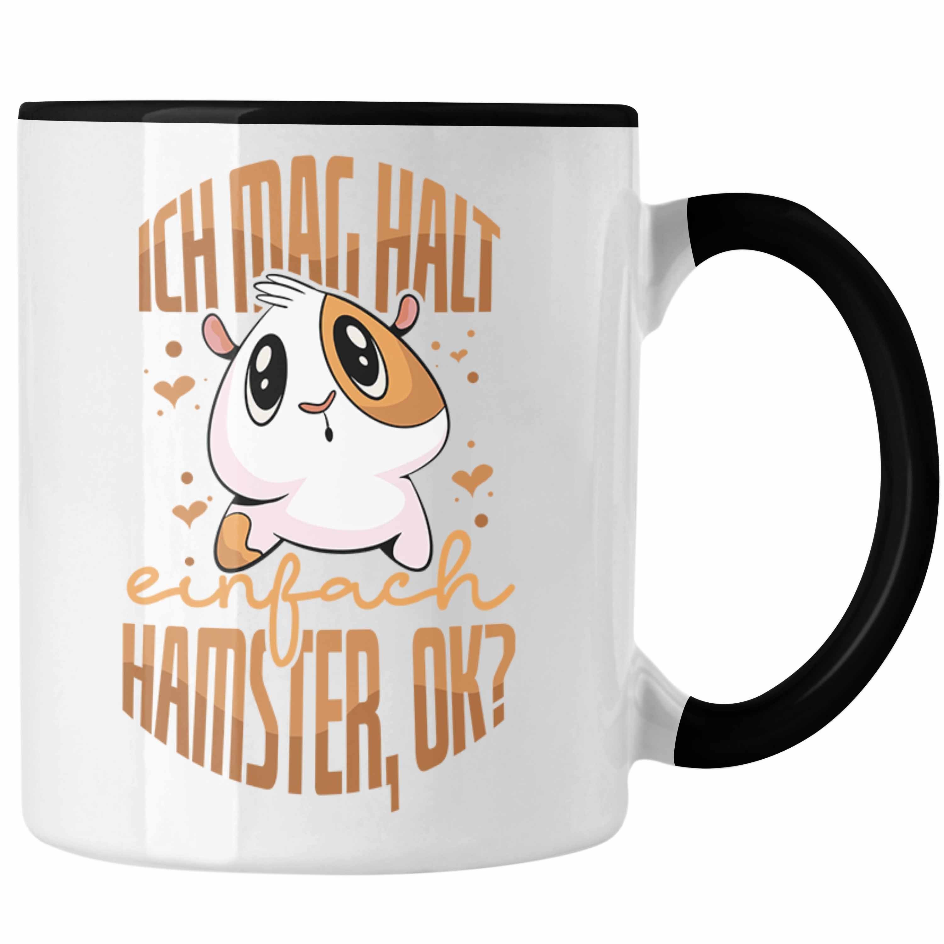 Trendation Tasse Trendation Lustige Tasse für Hamster Besitzer als Geschenkidee Hamste Schwarz