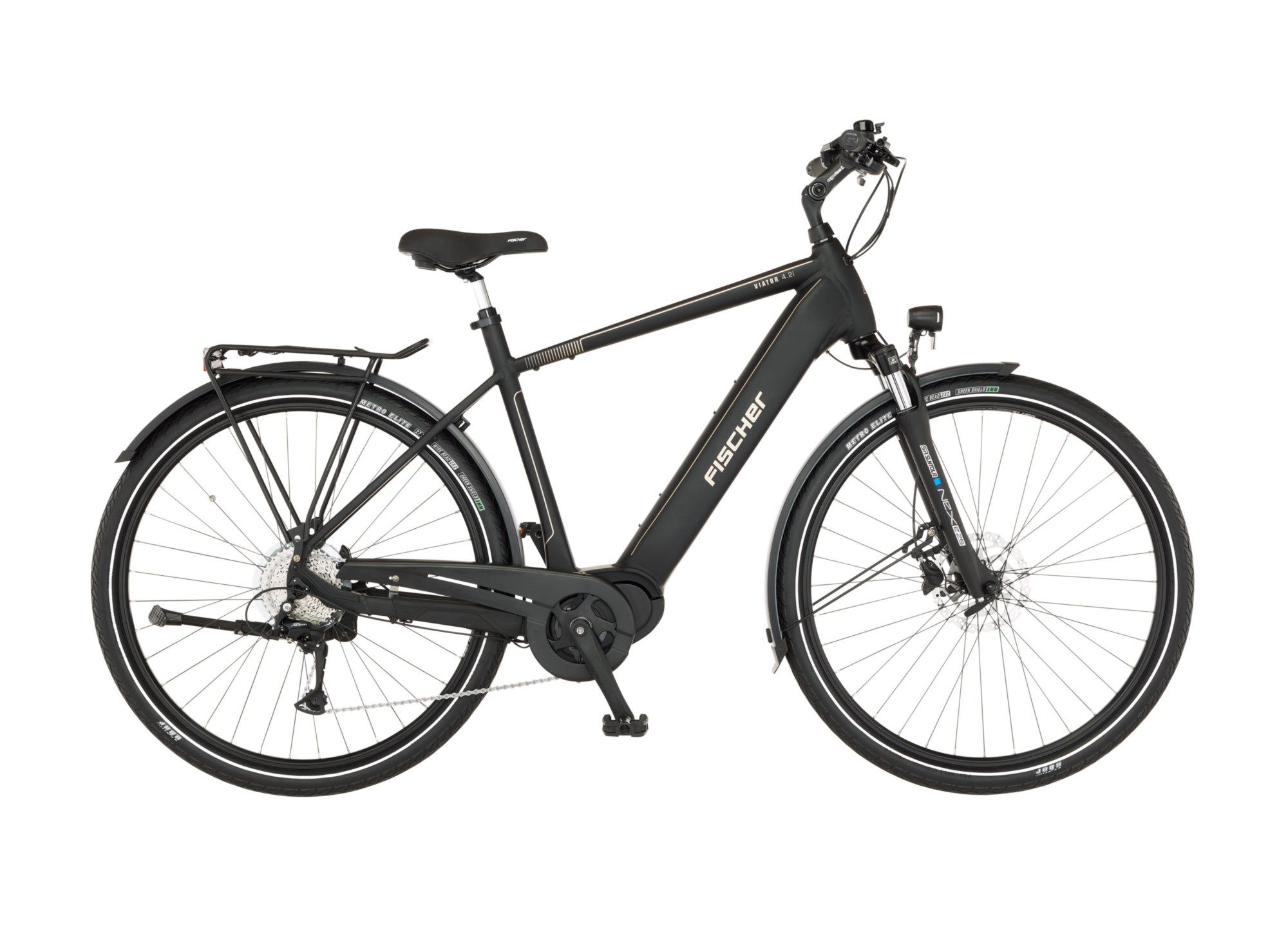 FISCHER Fahrrad E-Bike Trekkingrad VIATOR 4.2i 630 55, 9 Gang Shimano, Mittelmotor, 630 Wh