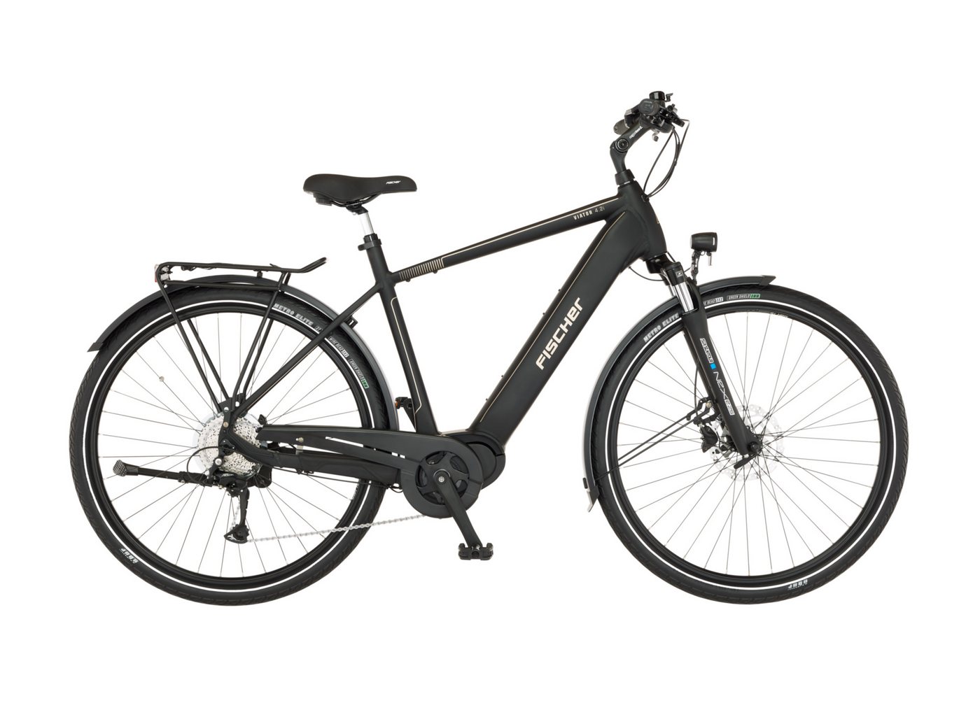 FISCHER Fahrrad E-Bike Trekkingrad VIATOR 4.2i 630 55 ACTIVE, 9 Gang Shimano, Mittelmotor, 630 Wh