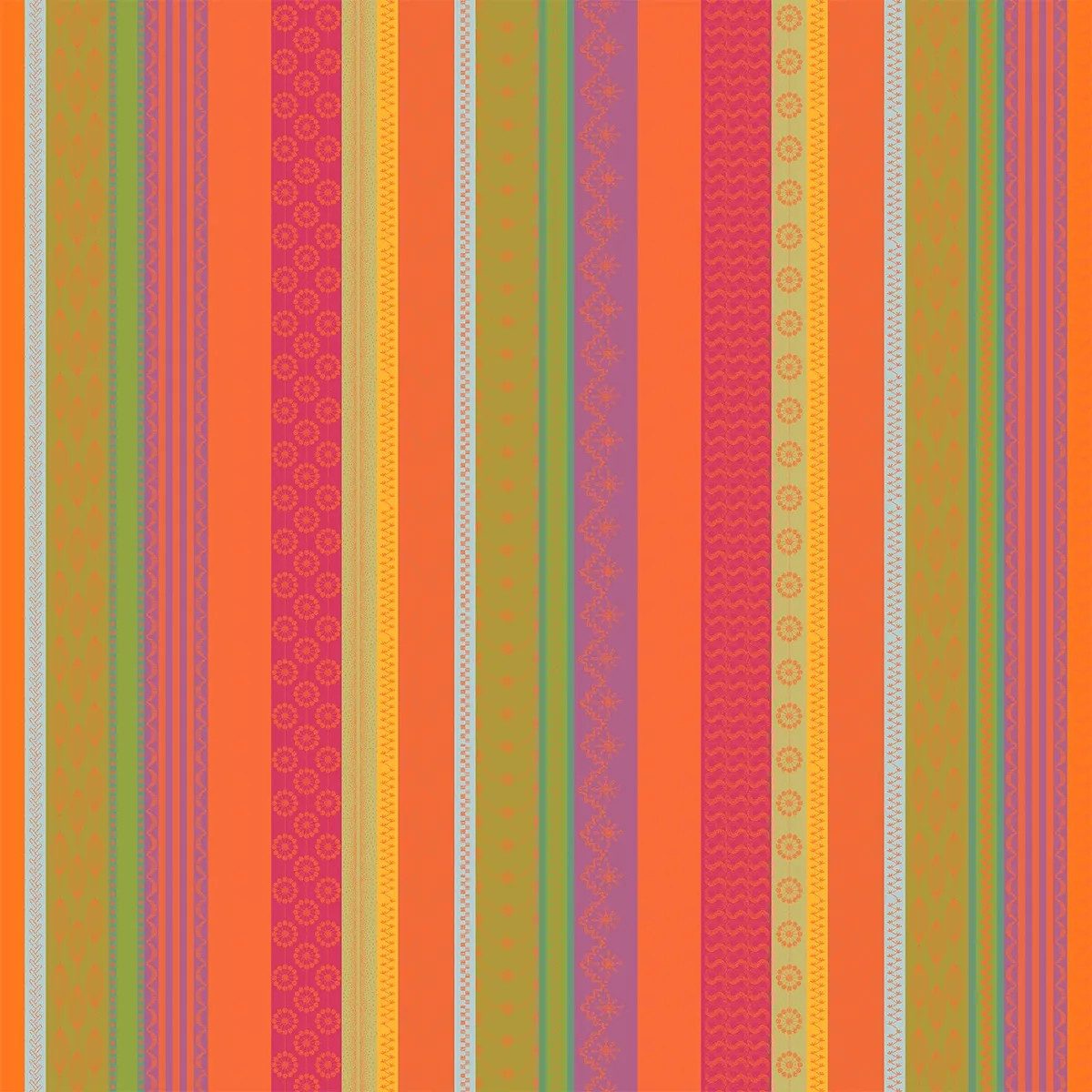 Garnier Thiebaut Tischdecke Mille Broderies Samba - Baumwolle