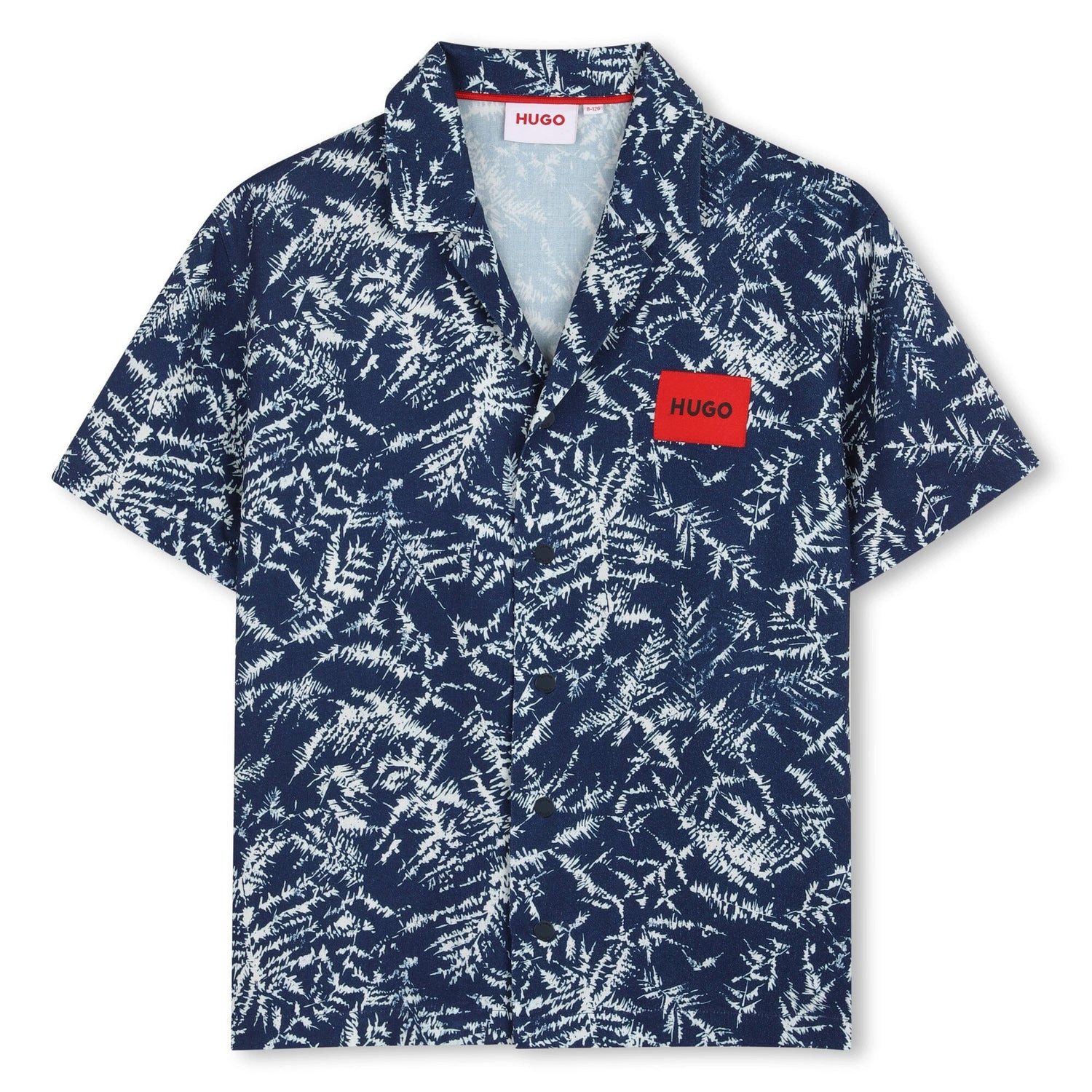 Kurzarmhemd HUGO Kids Kurzarmhemd „Hellblau/Weiss“