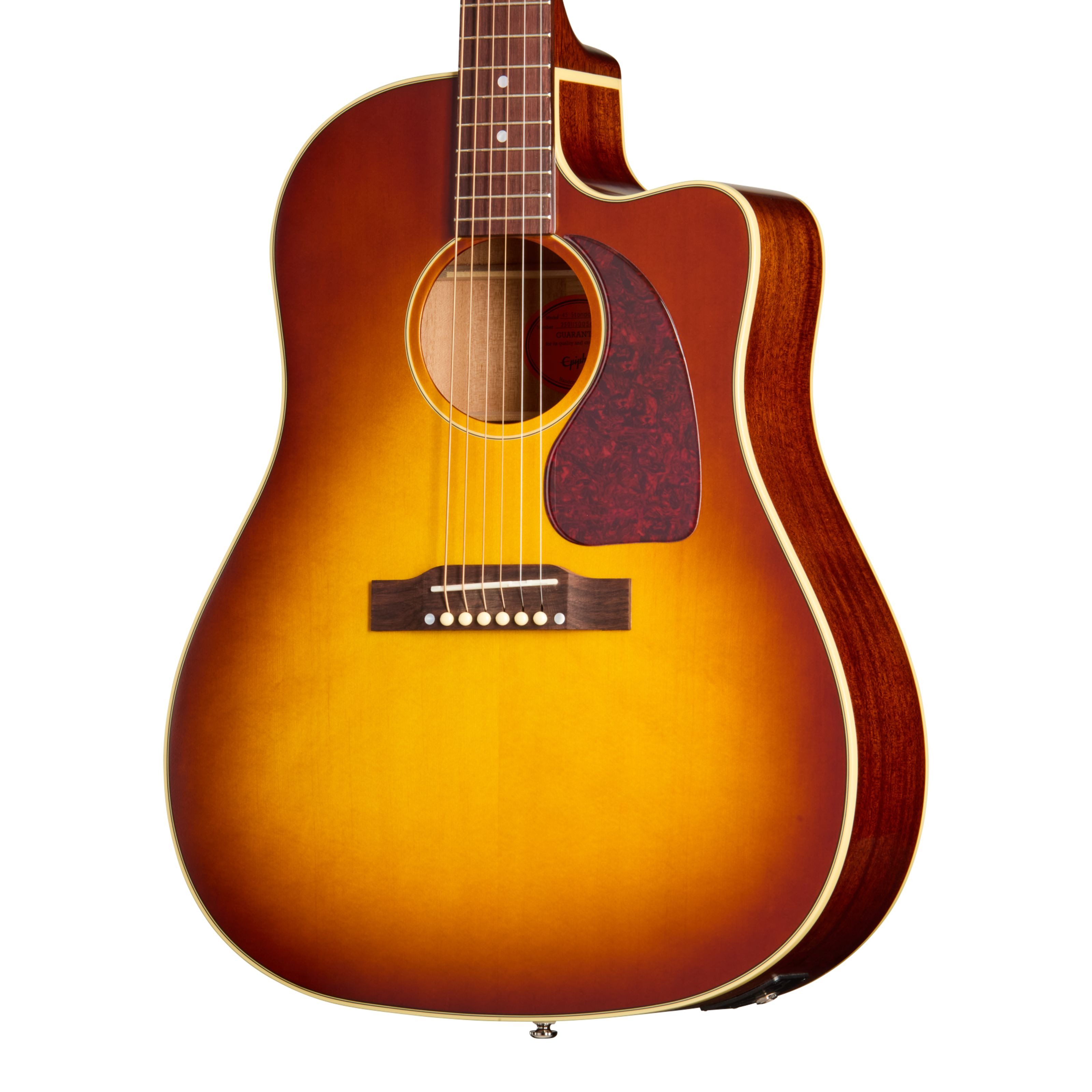 Epiphone Westerngitarre, Westerngitarren, Dreadnought Gitarren, J-45 Standard EC Honey Burst - Westerngitarre