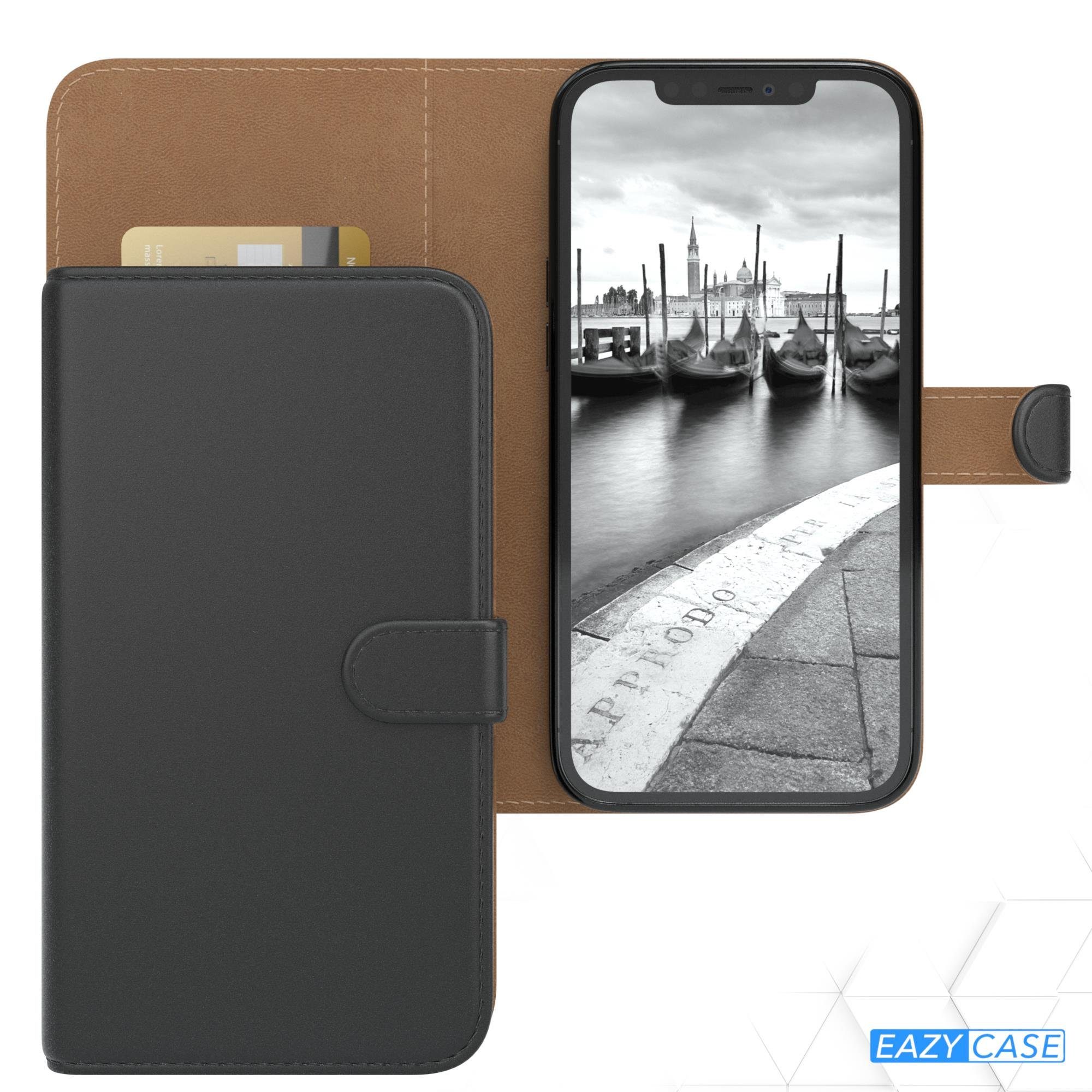 EAZY CASE Handyhülle Uni Bookstyle für Apple iPhone 12 Pro Max 6,7 Zoll, Schutzhülle mit Standfunktion Kartenfach Handytasche aufklappbar Etui