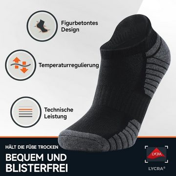 Alster Herz Sportsocken 5x Premium unisex Kurzsocken, Sneakersocken Baumwolle, 37-46, A0573 (5-Paar) rutschfest, anti-Schweiß Technik